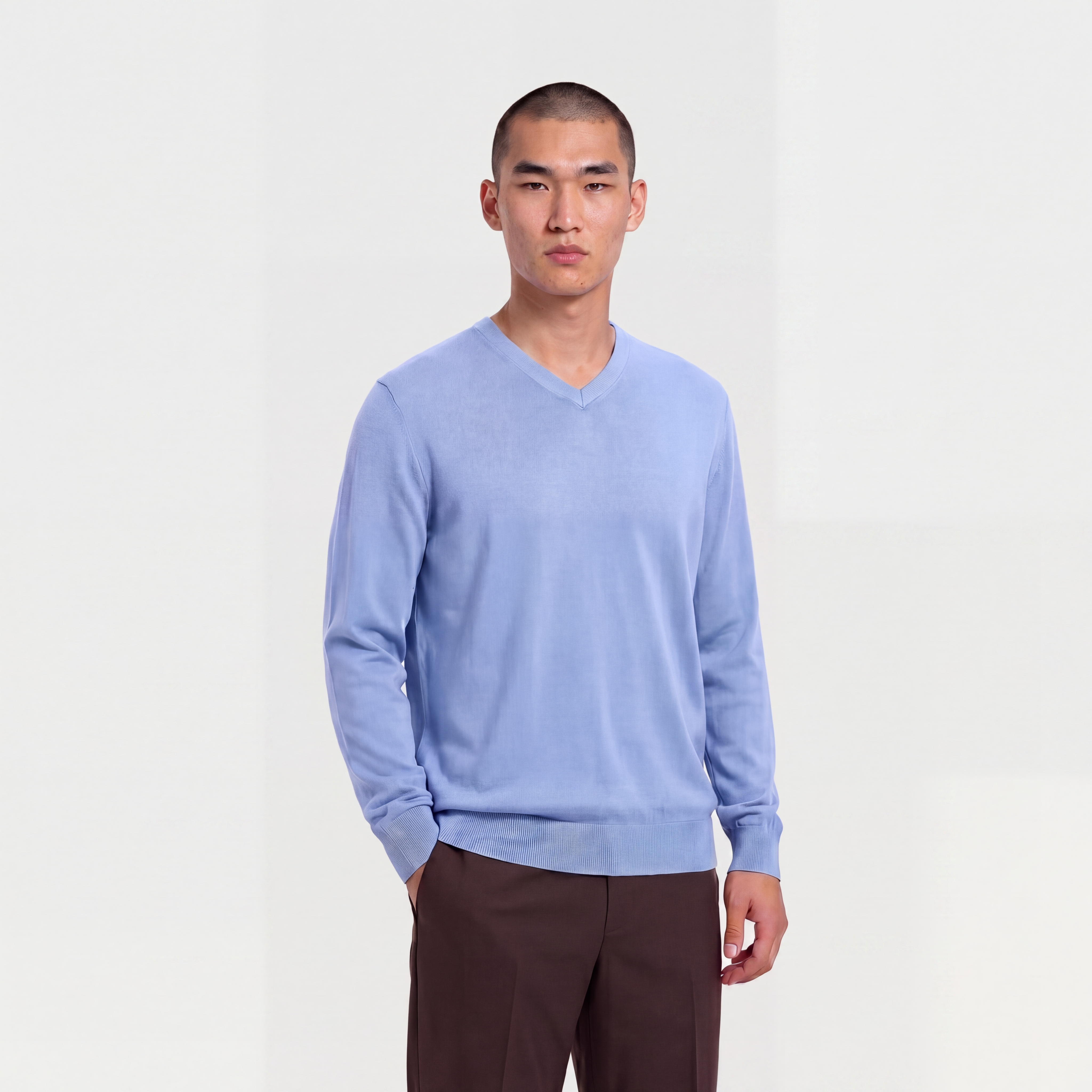 V Neck Amalfi Blue
