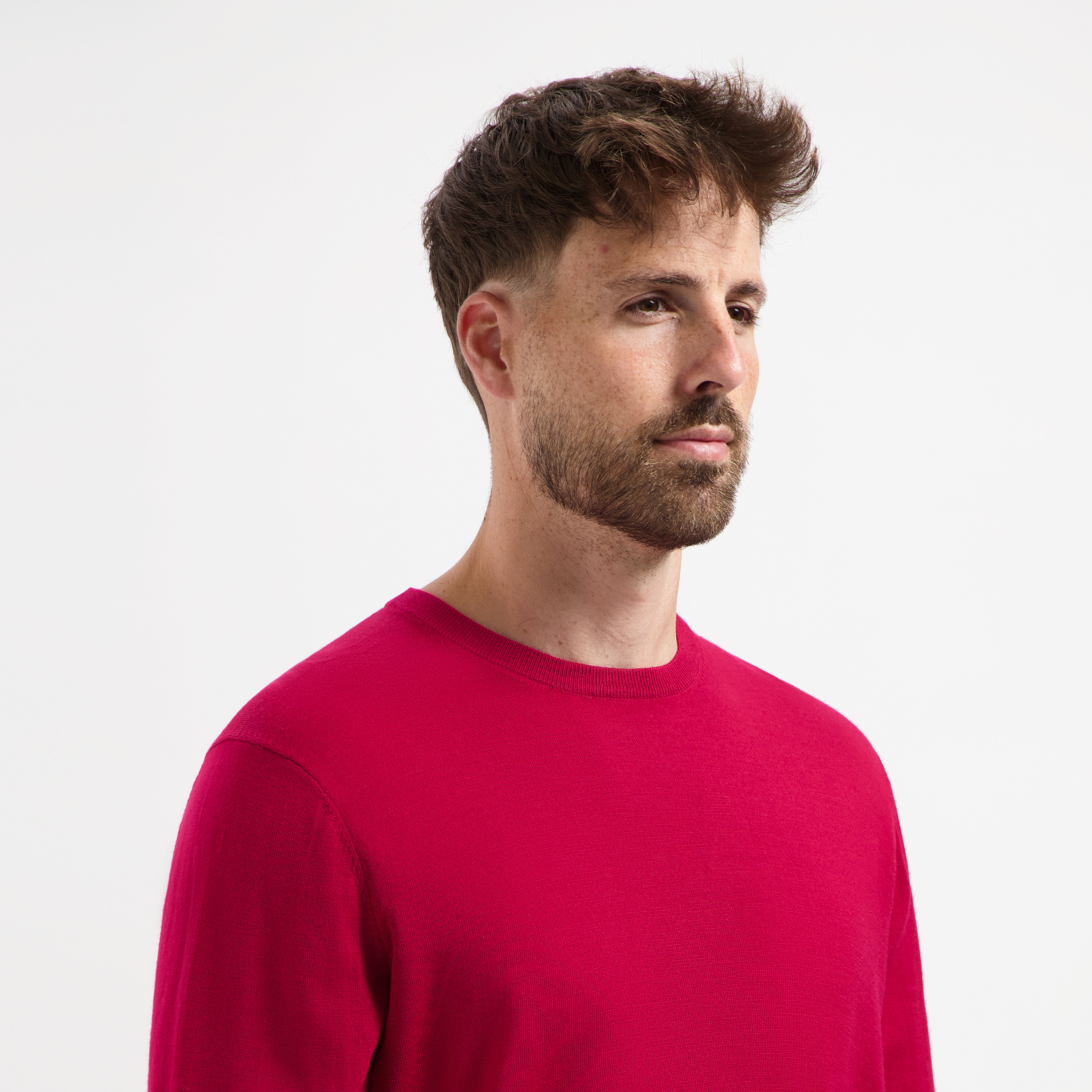 Crew Neck 100% Merino - Pepper Red