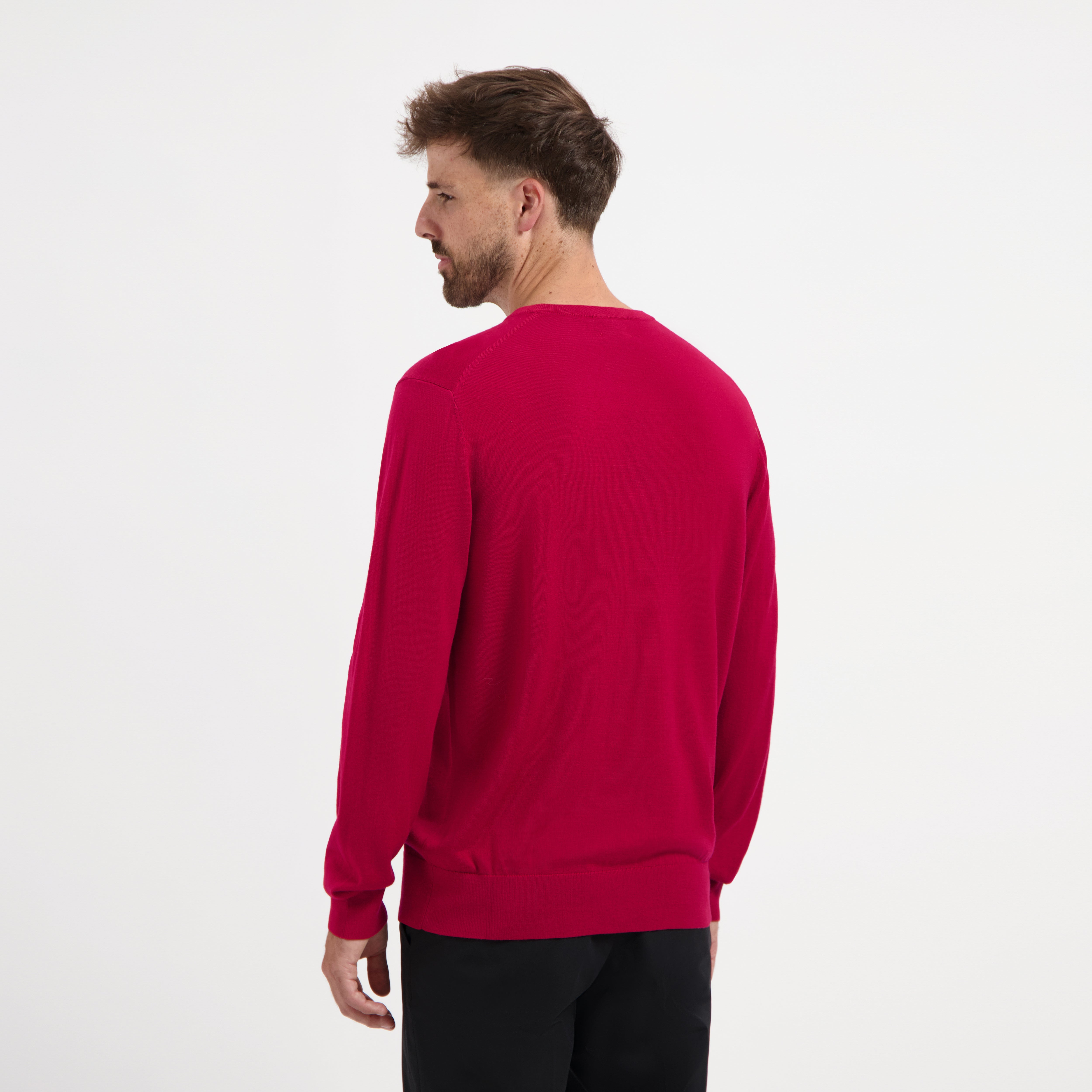Crew Neck 100% Merino - Pepper Red