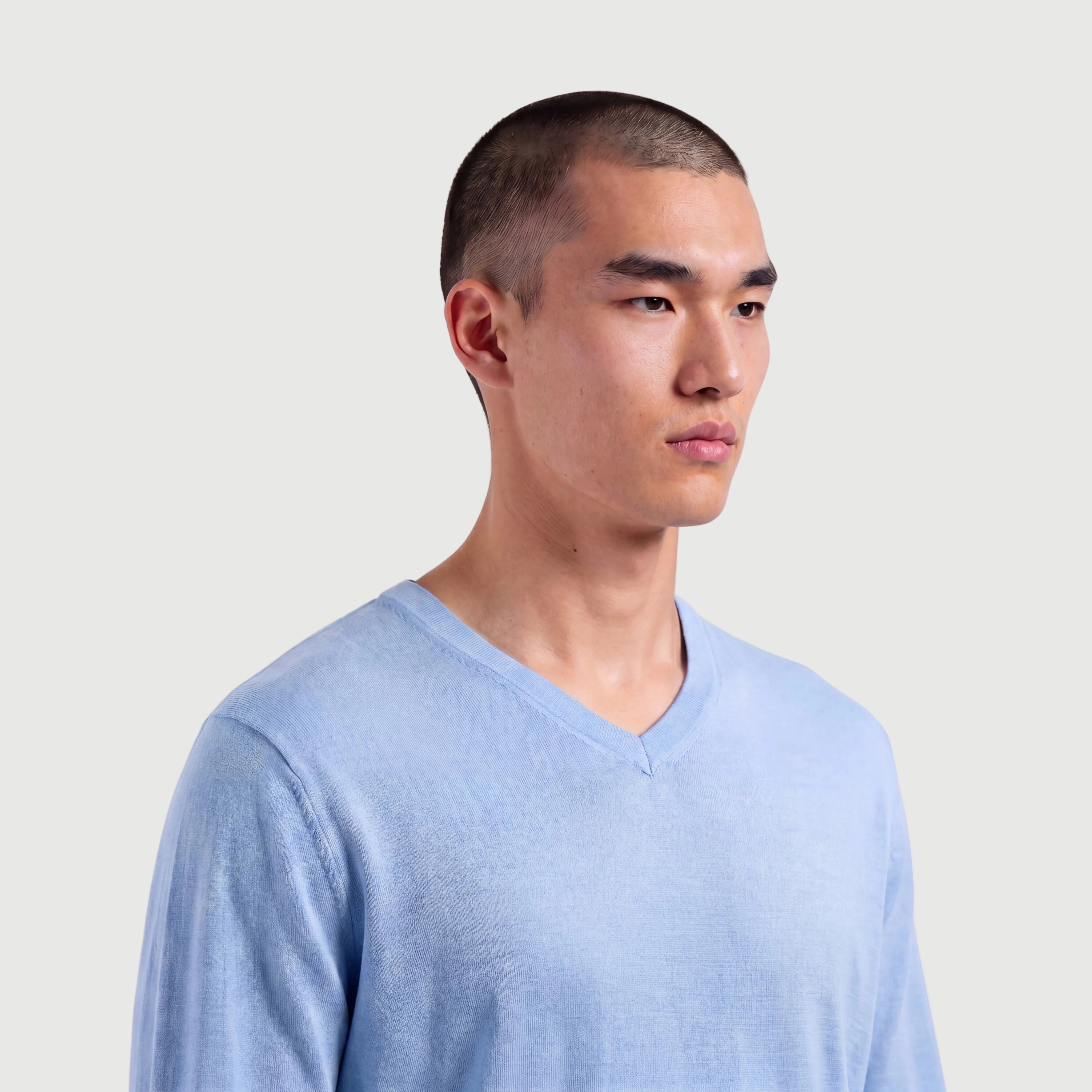 V Neck Alpine Blue