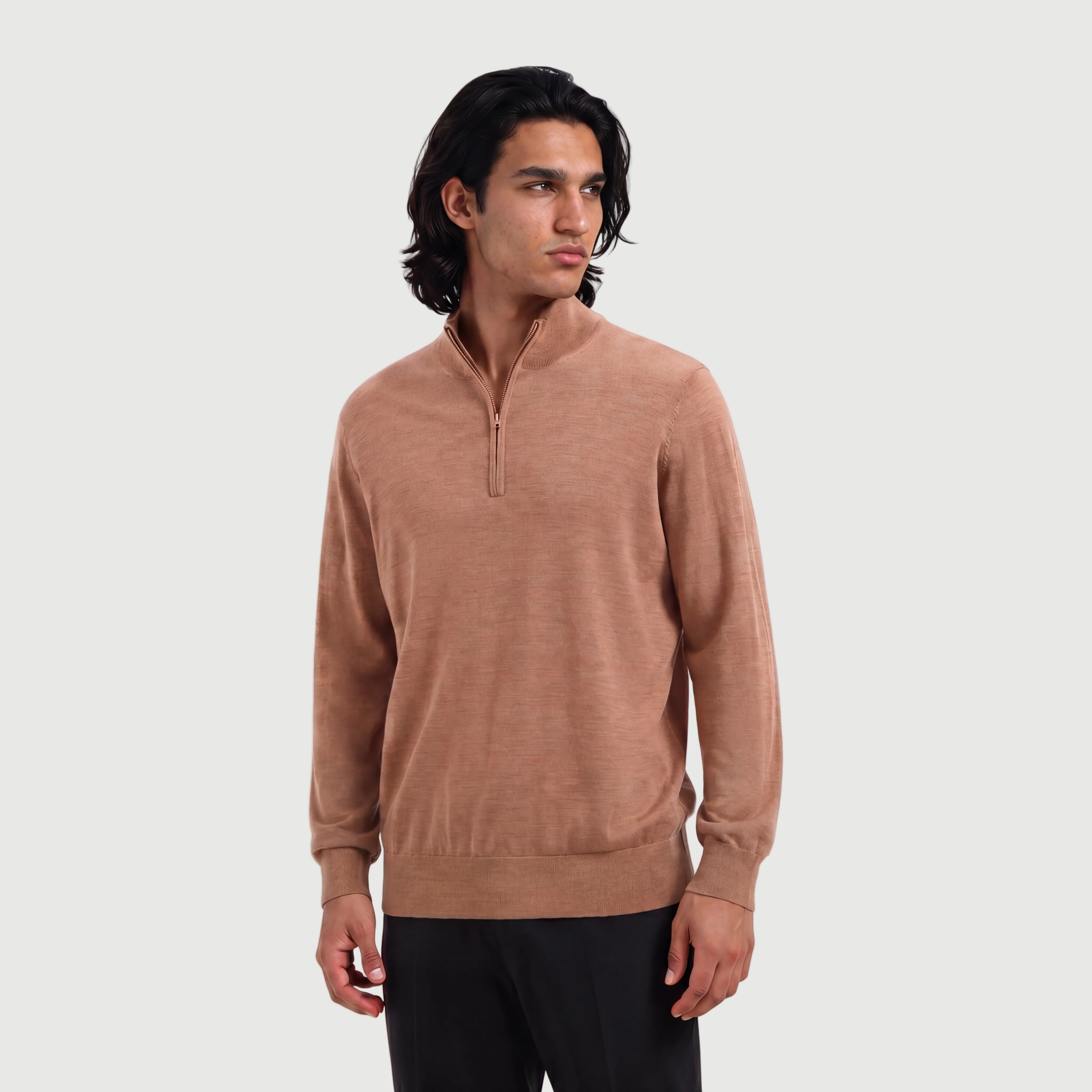 Zip Up Tuscan Camel