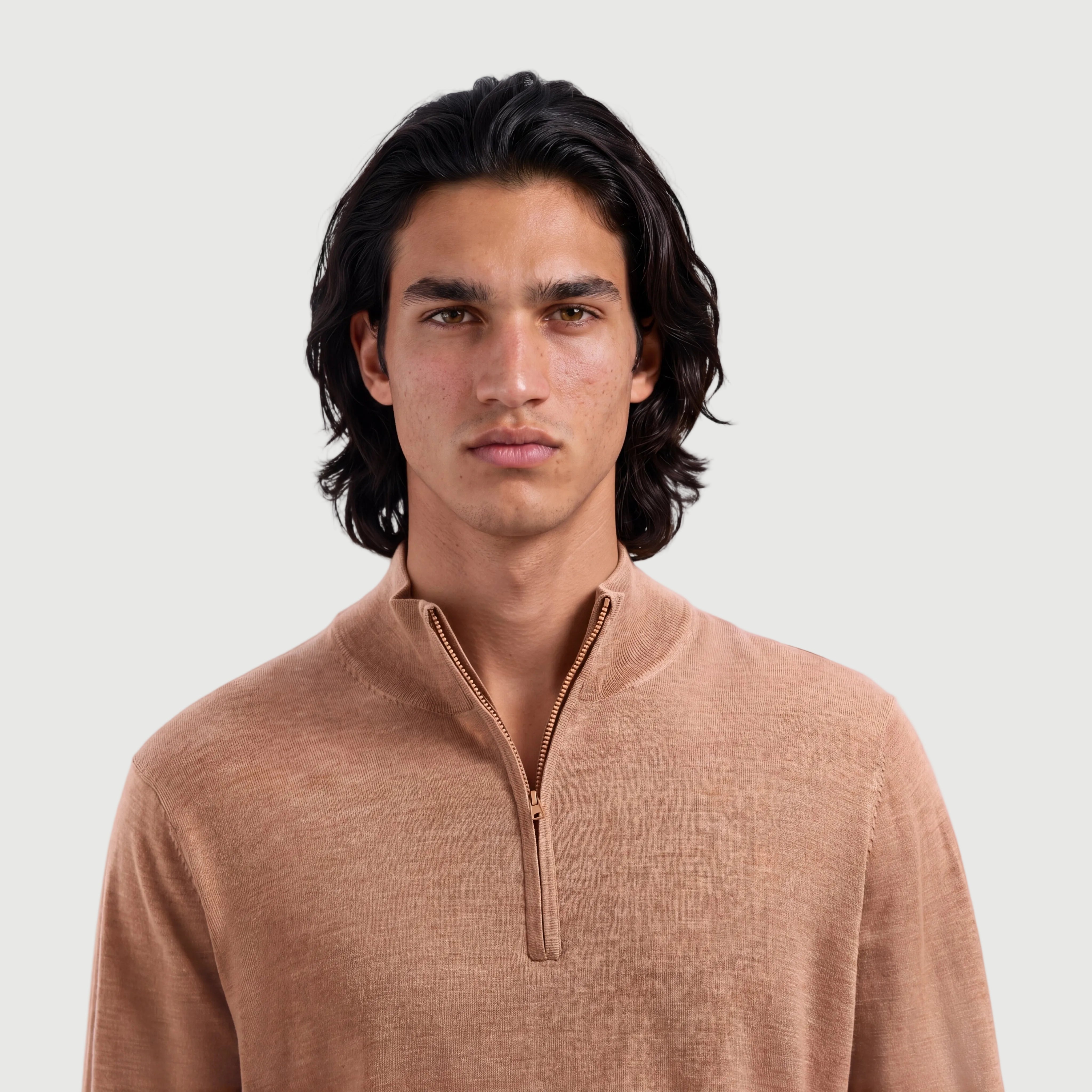 Zip Up Tuscan Camel