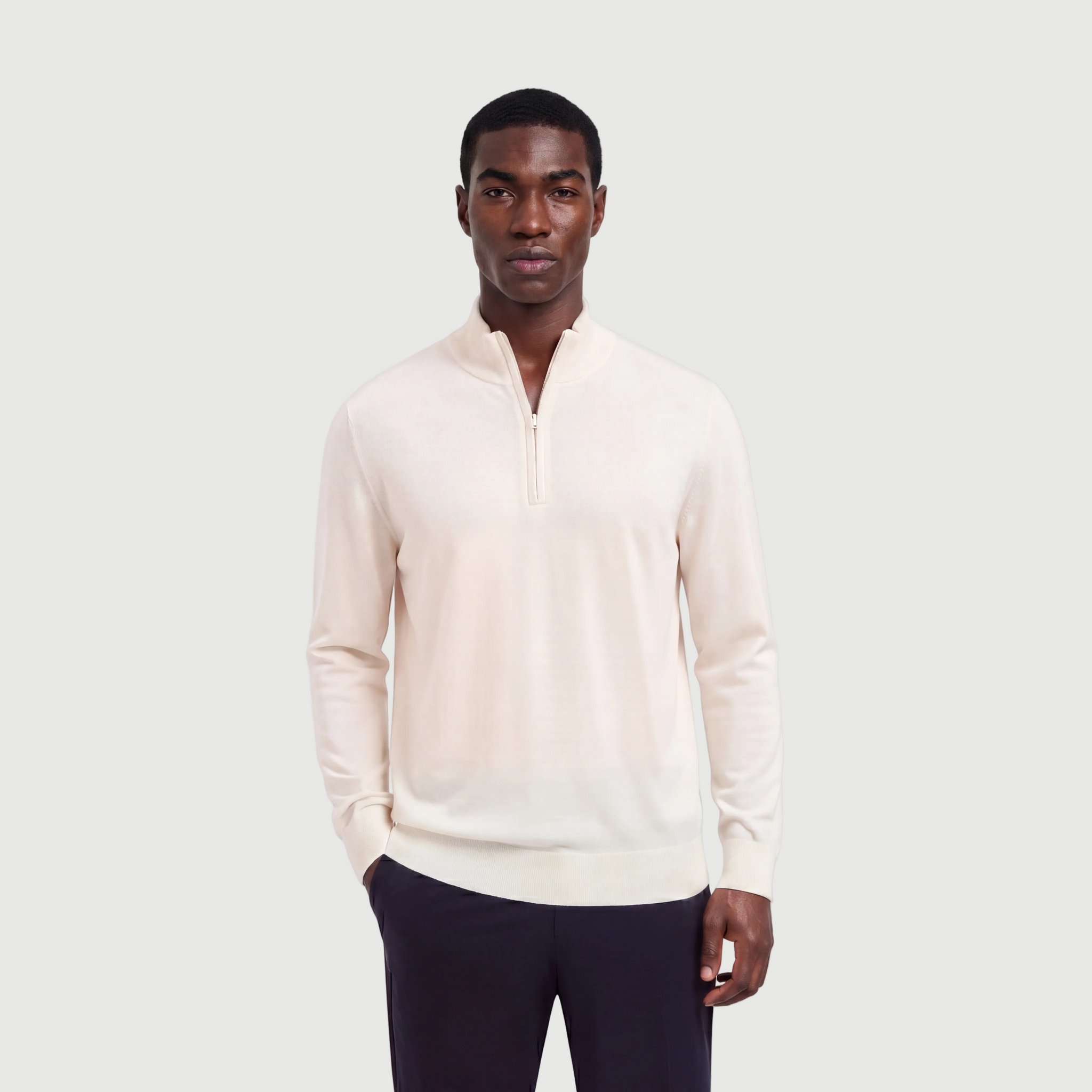 Zip Up Seashell White