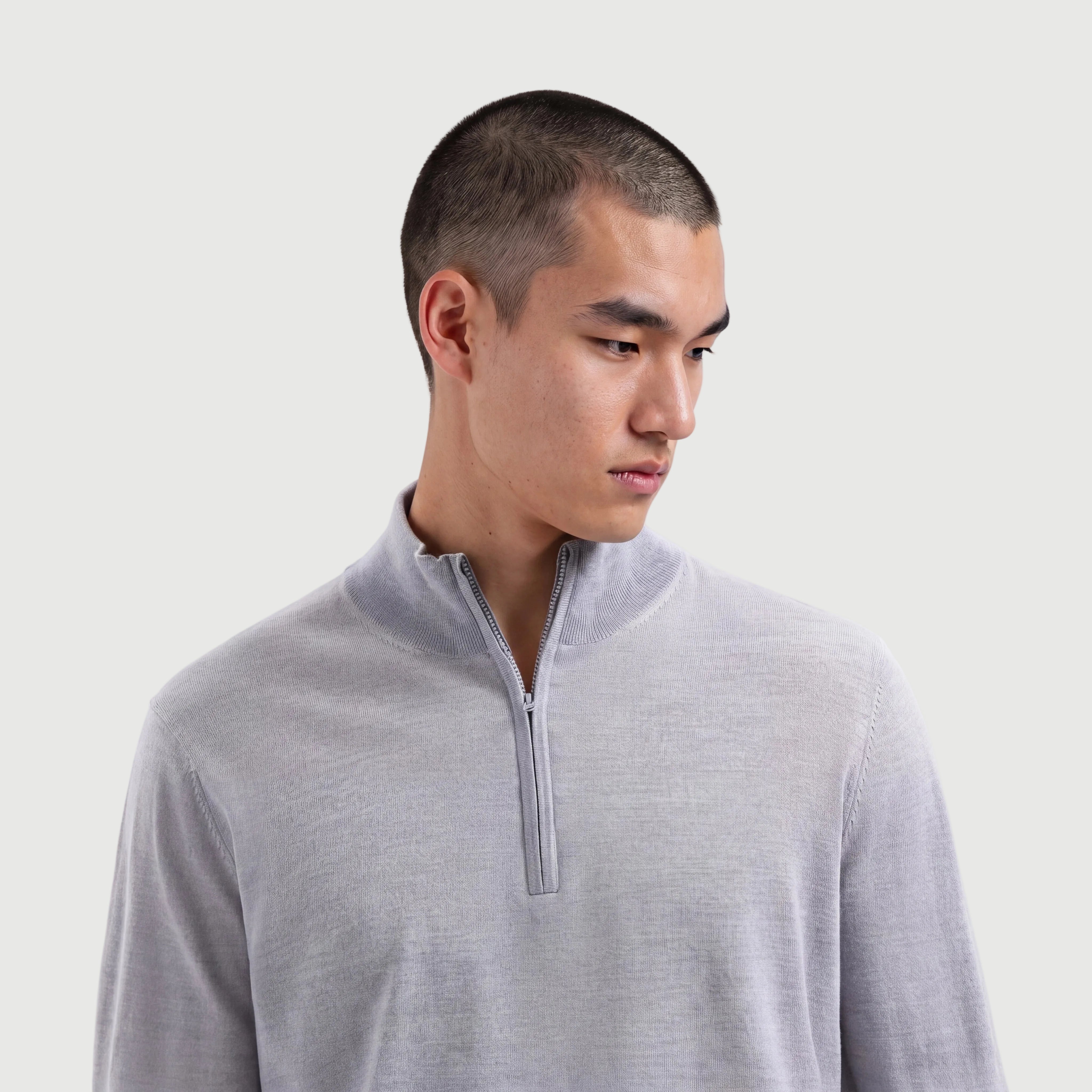 Zip Up Moonstone Grey