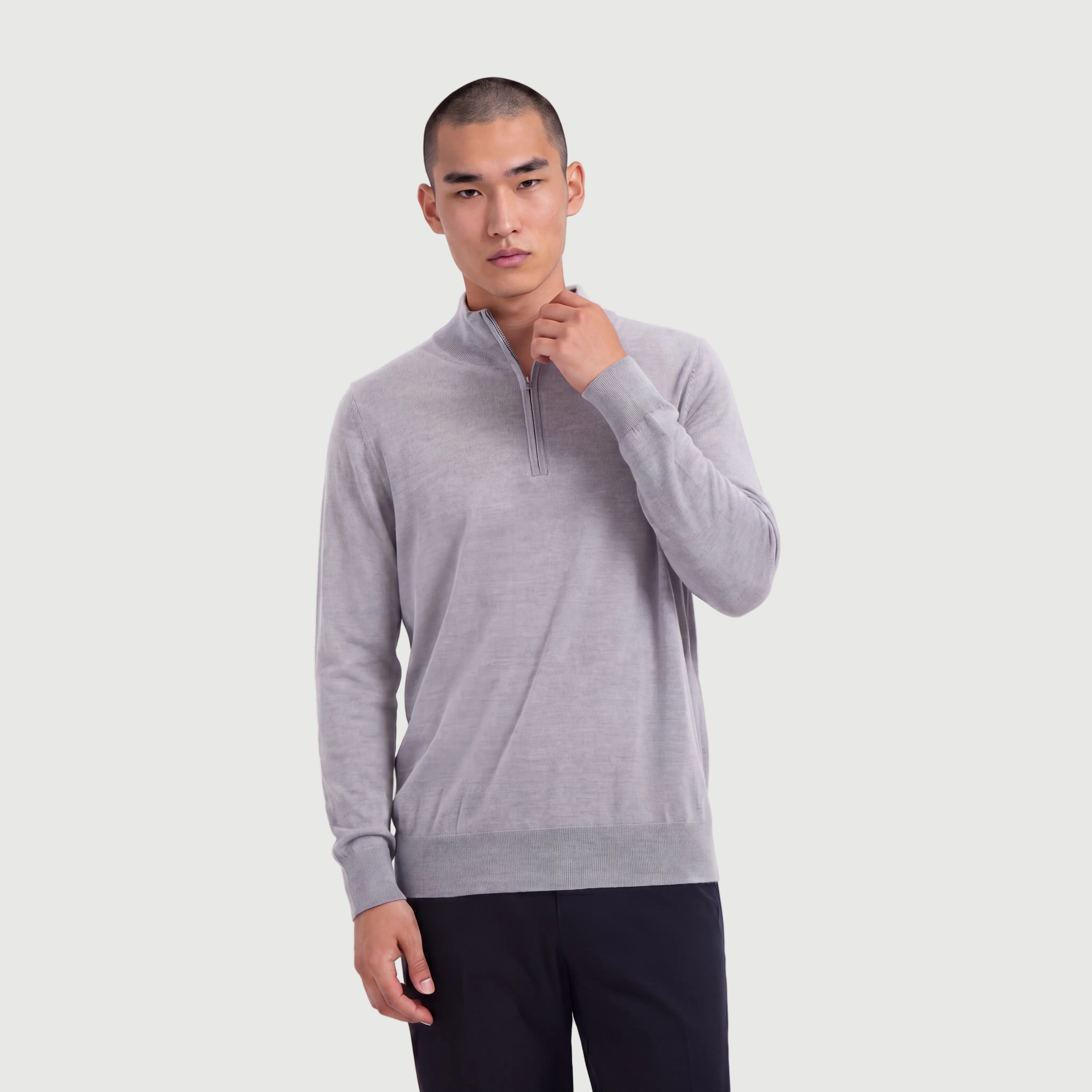 Zip Up Moonstone Grey
