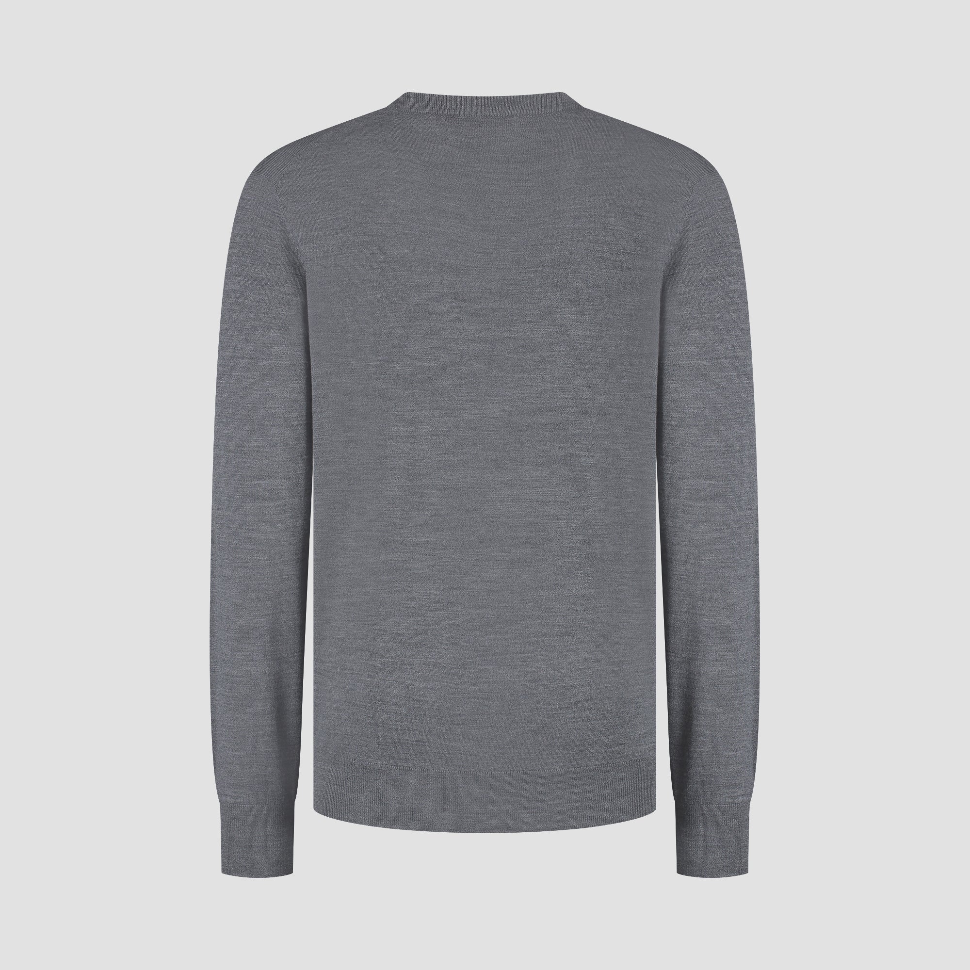 Crew Neck 100% Merino - Storm Grey
