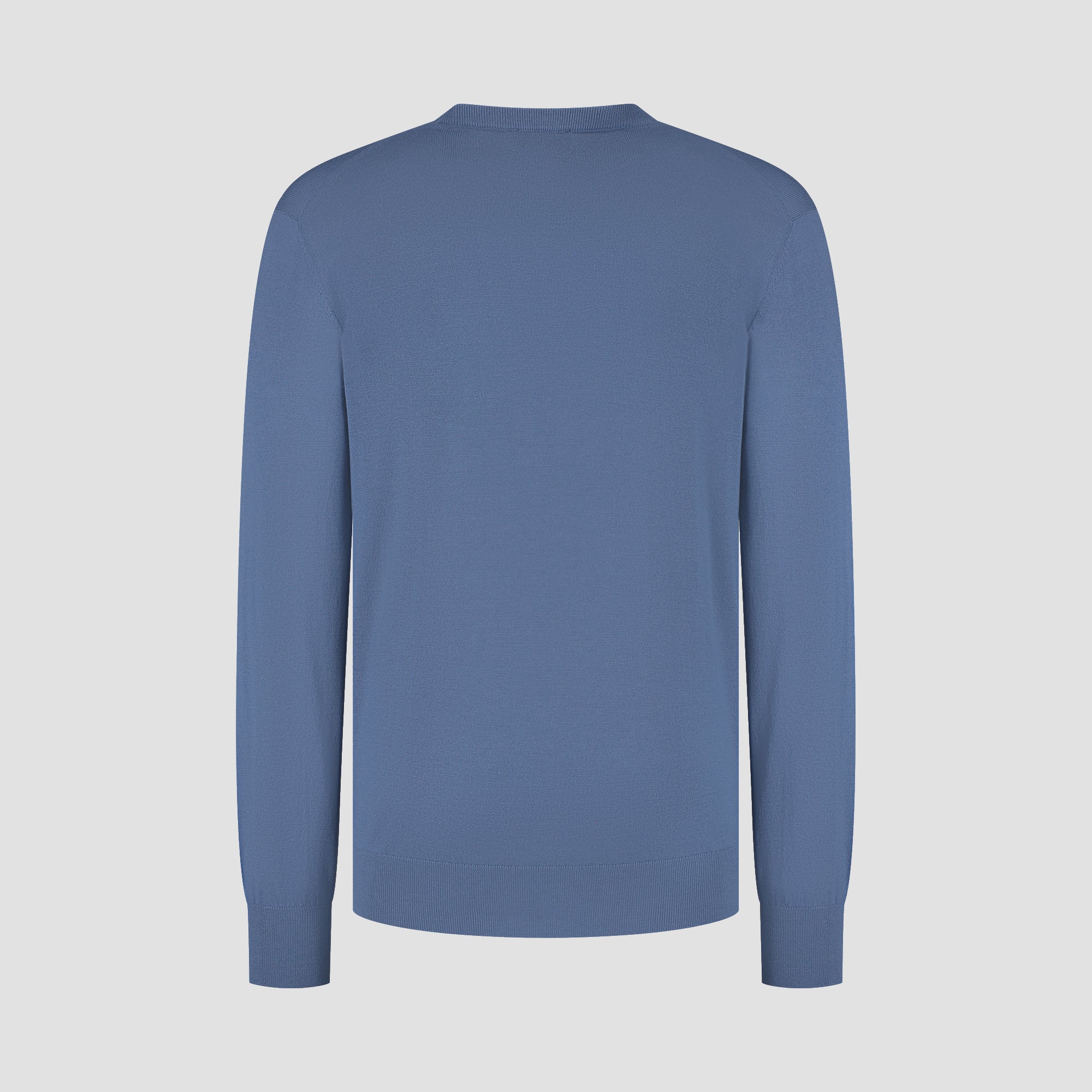 Crew Neck 100% Merino - Pacific Blue