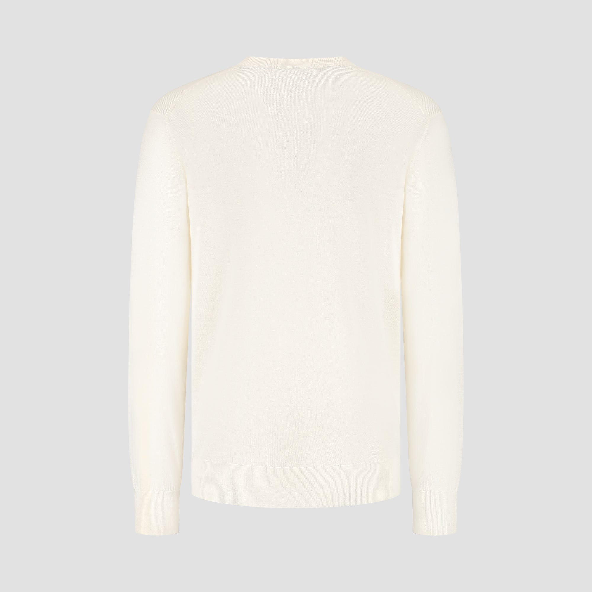Crew Neck 100% Merino - Seachell White
