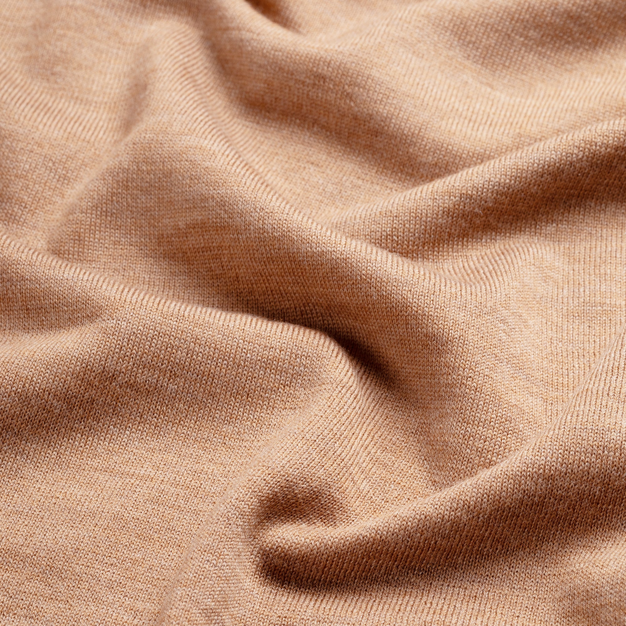 Crew Neck 100% Merino - Tuscan Camel