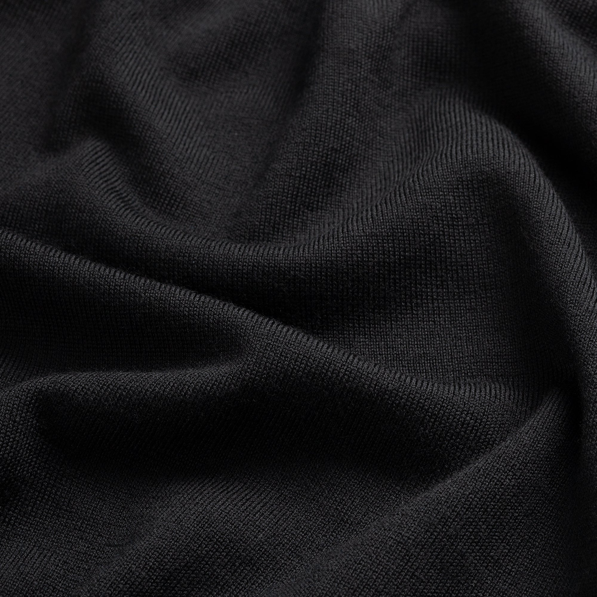 Polo Long Sleeve 100% Merino - Basalt Black