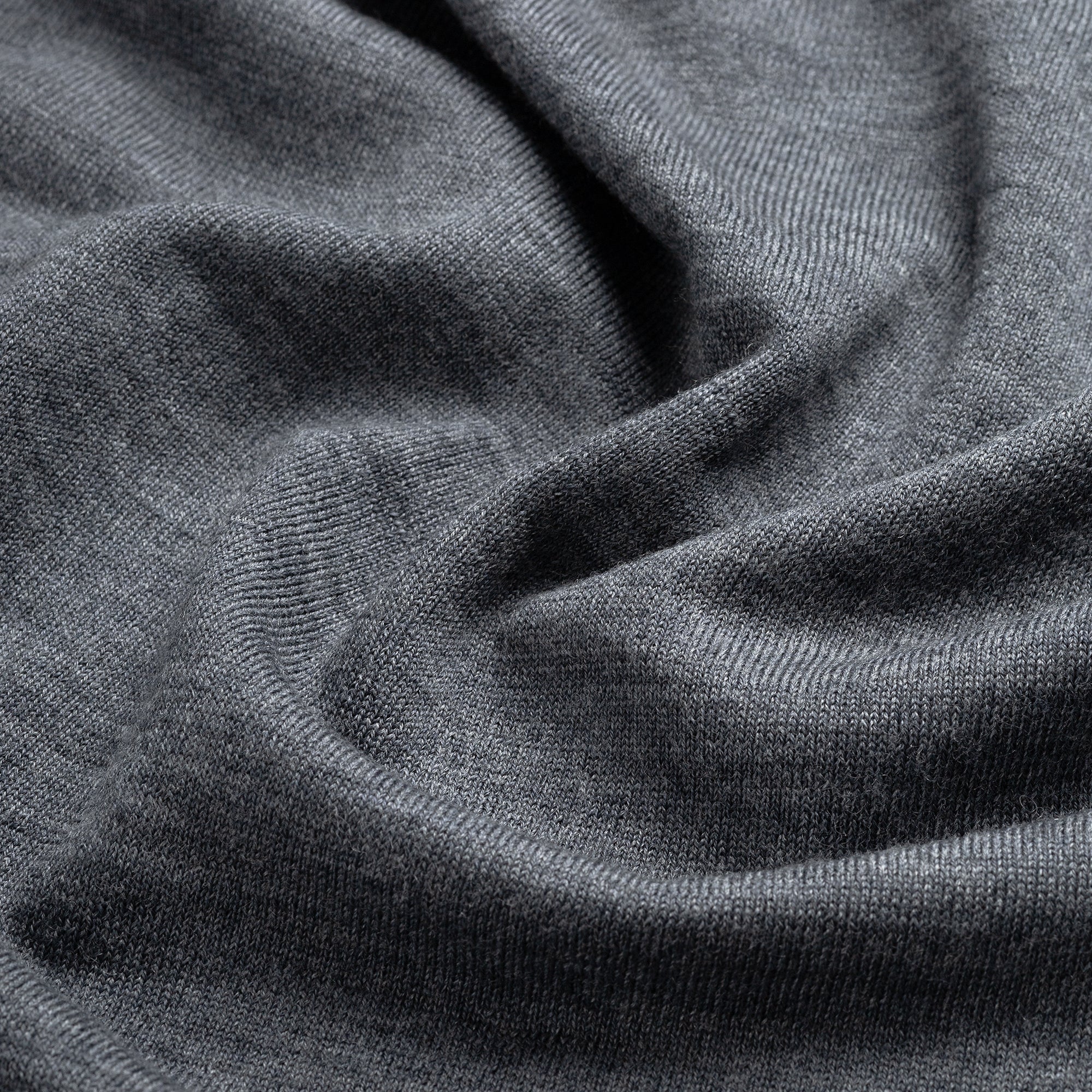 Polo Long Sleeve 100% Merino - Storm Grey