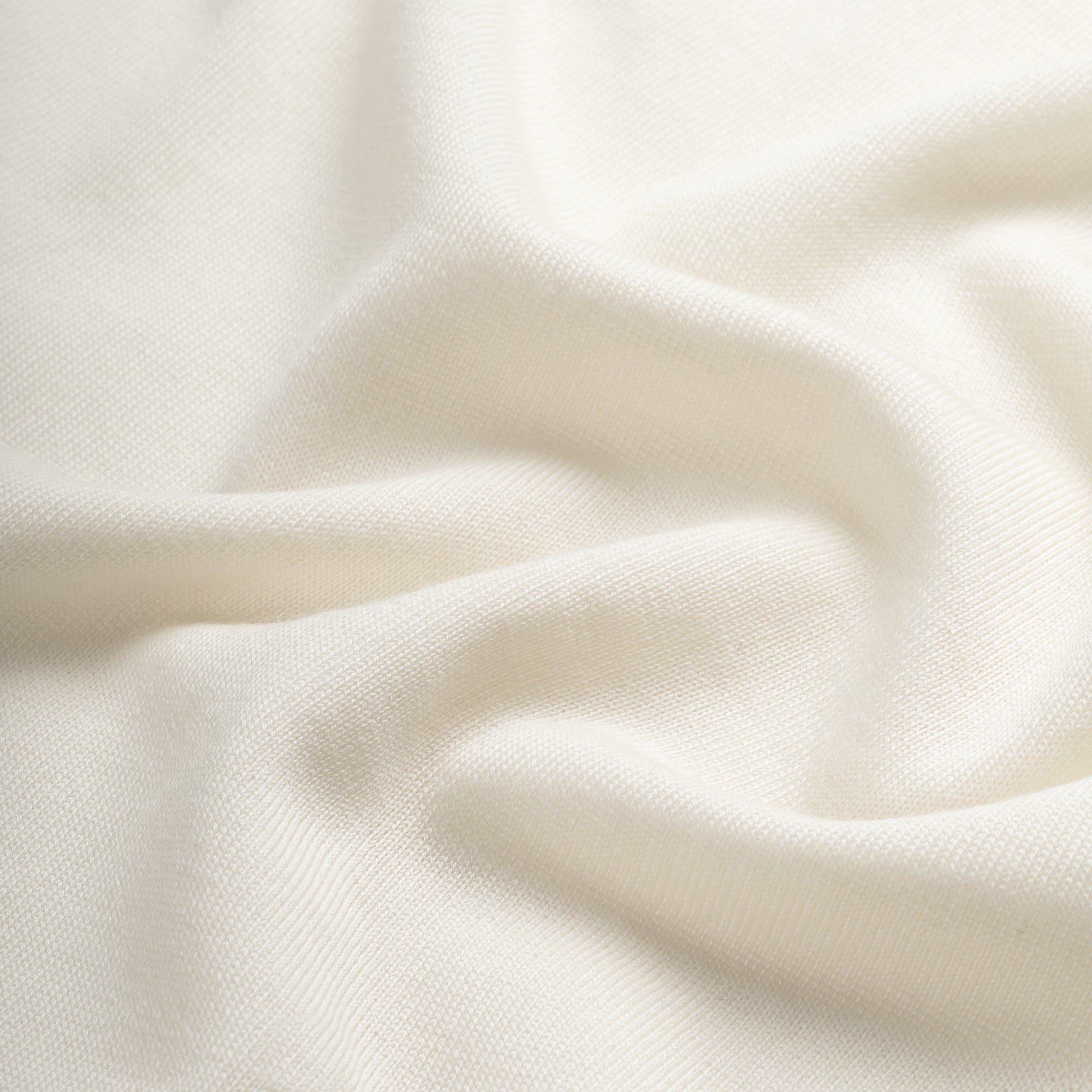 Polo Long Sleeve 100% Merino - Seachell White