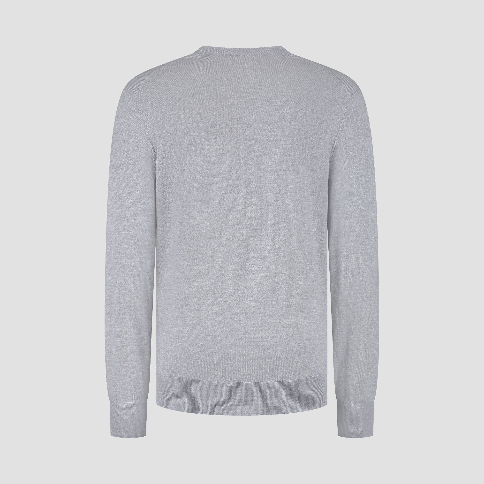 V Neck 100% Merino - Moonstone Grey