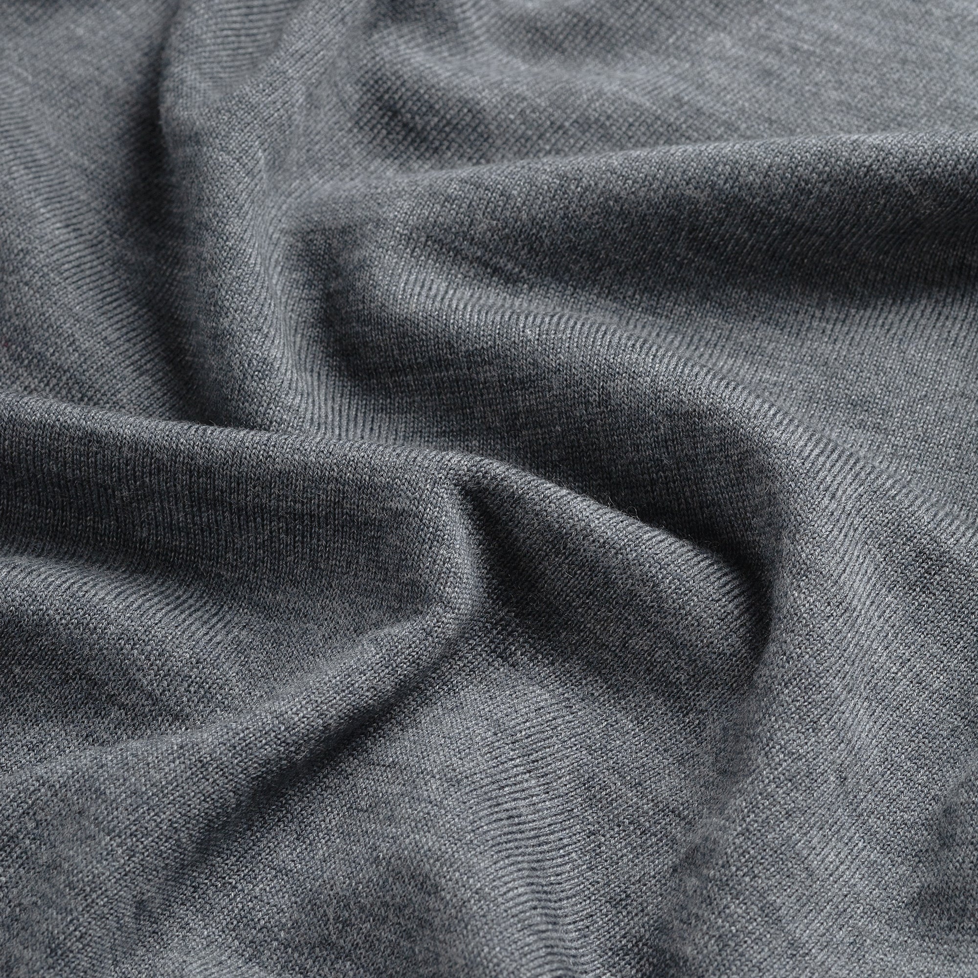V Neck 100% Merino - Storm Grey