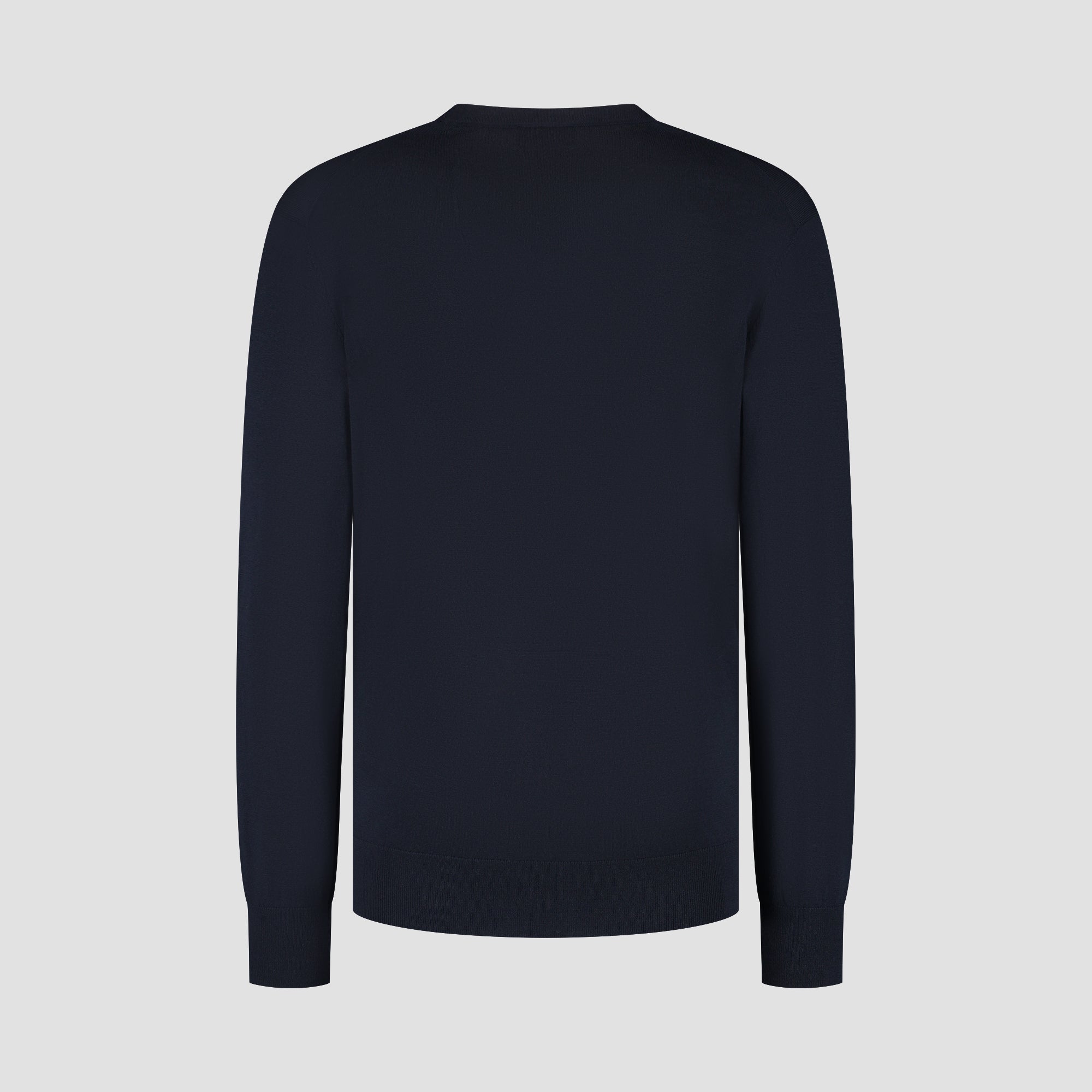 V Neck 100% Merino - Navy Blue
