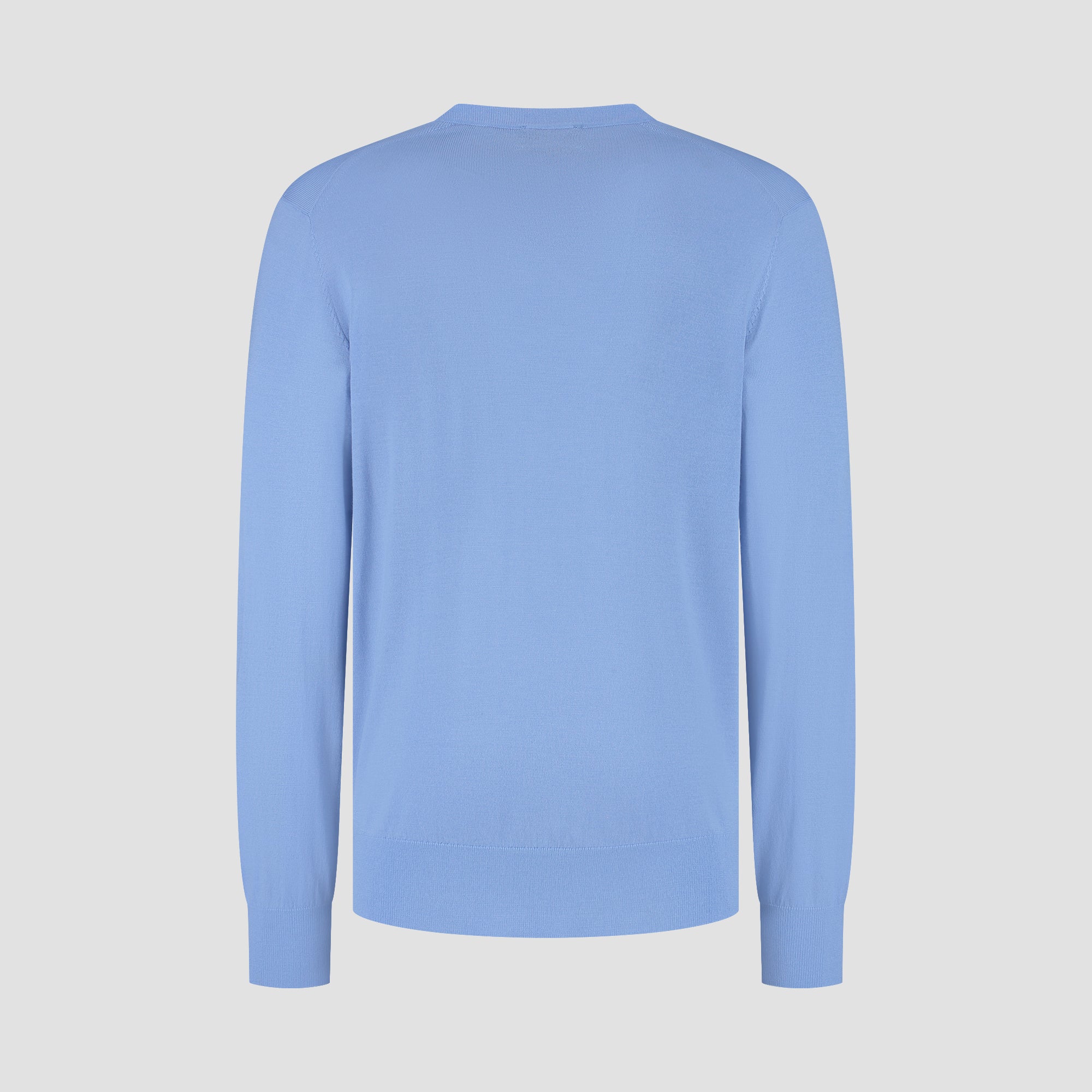 V Neck 100% Merino - Amalfi Blue