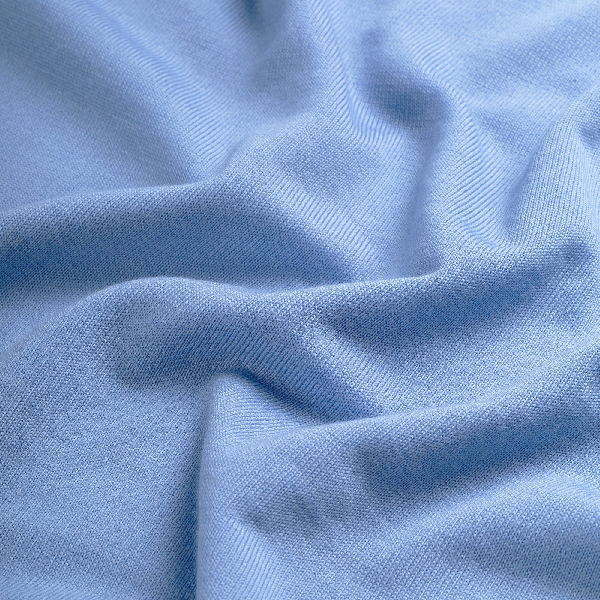 V Neck 100% Merino - Amalfi Blue