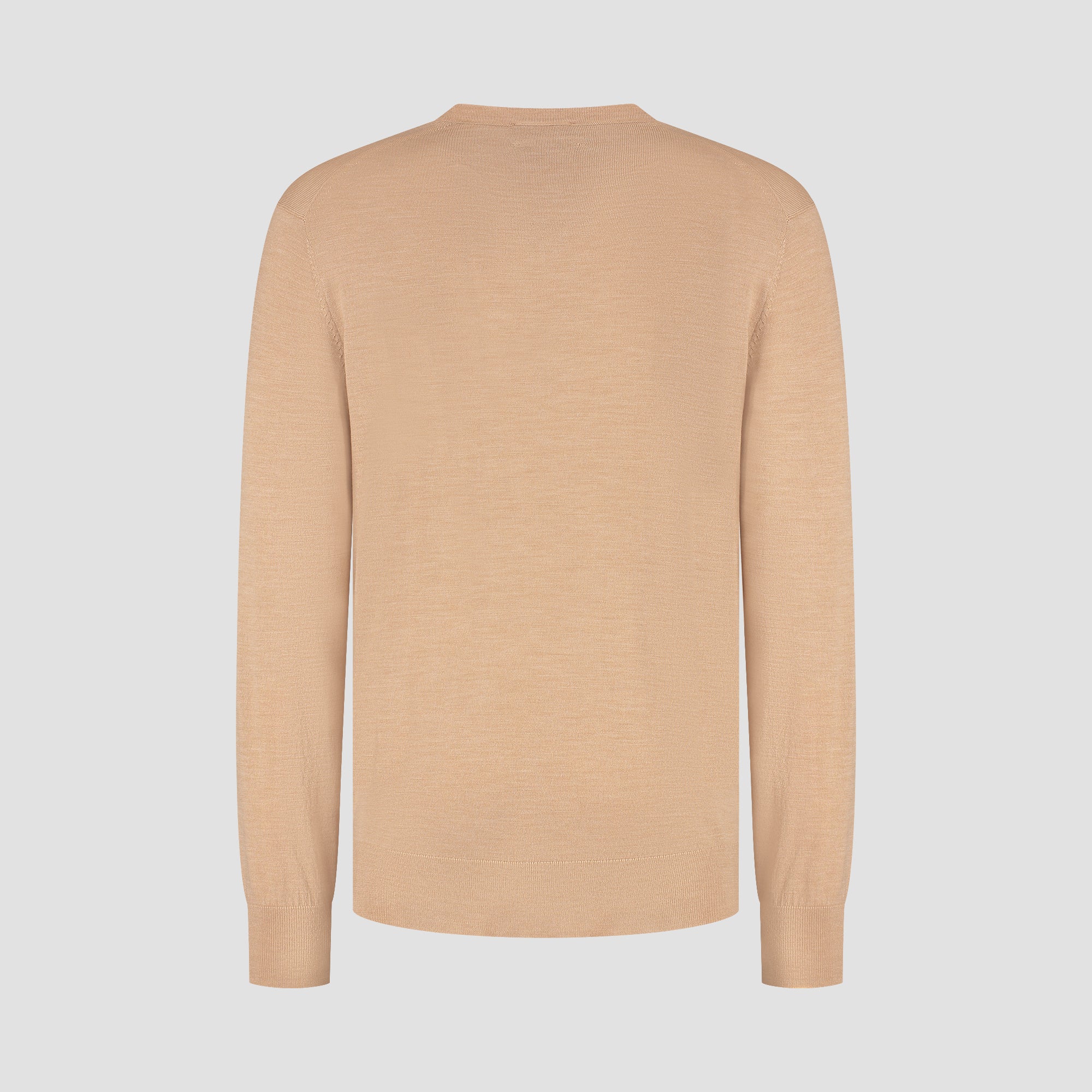 V Neck 100% Merino - Sahara Sand