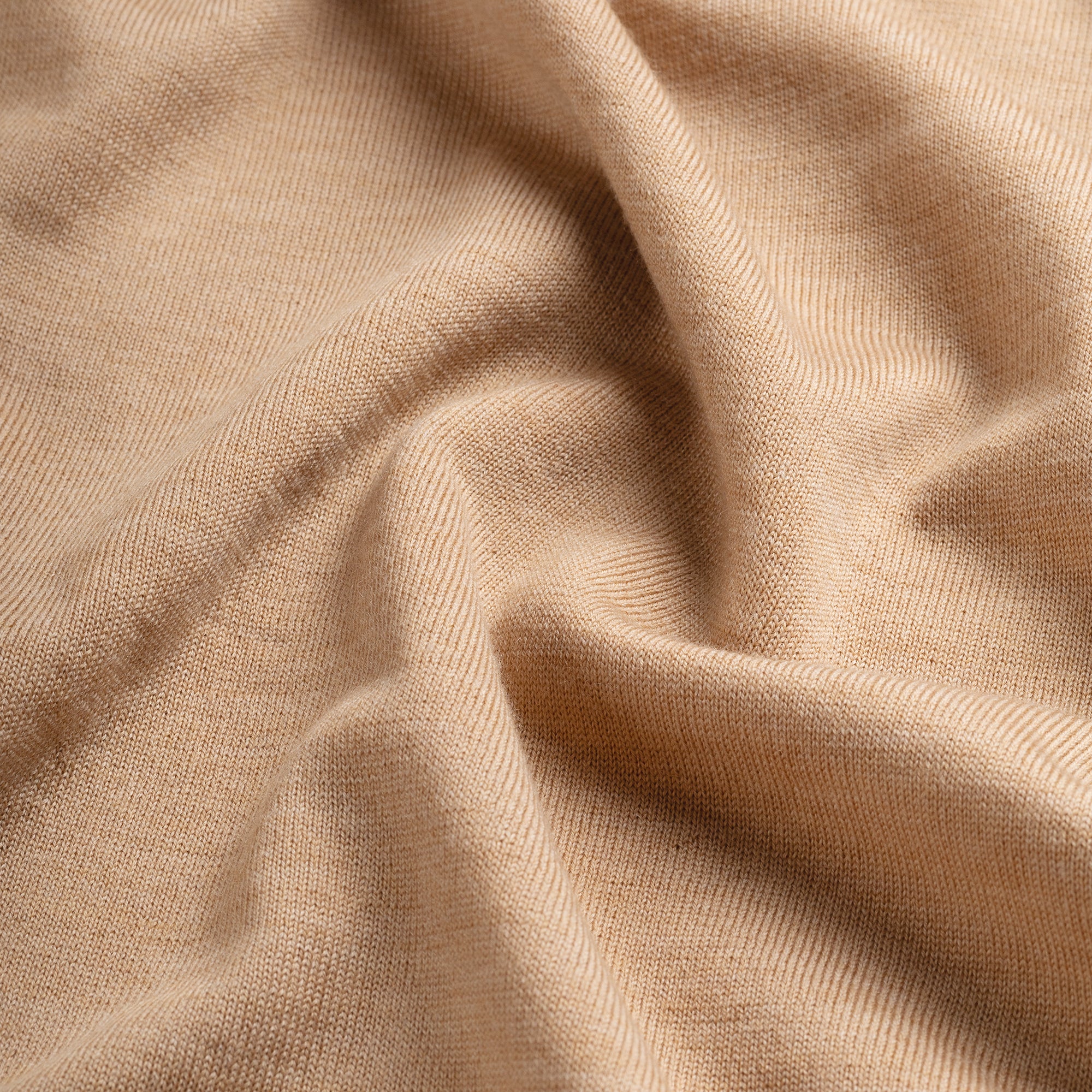 V Neck 100% Merino - Sahara Sand