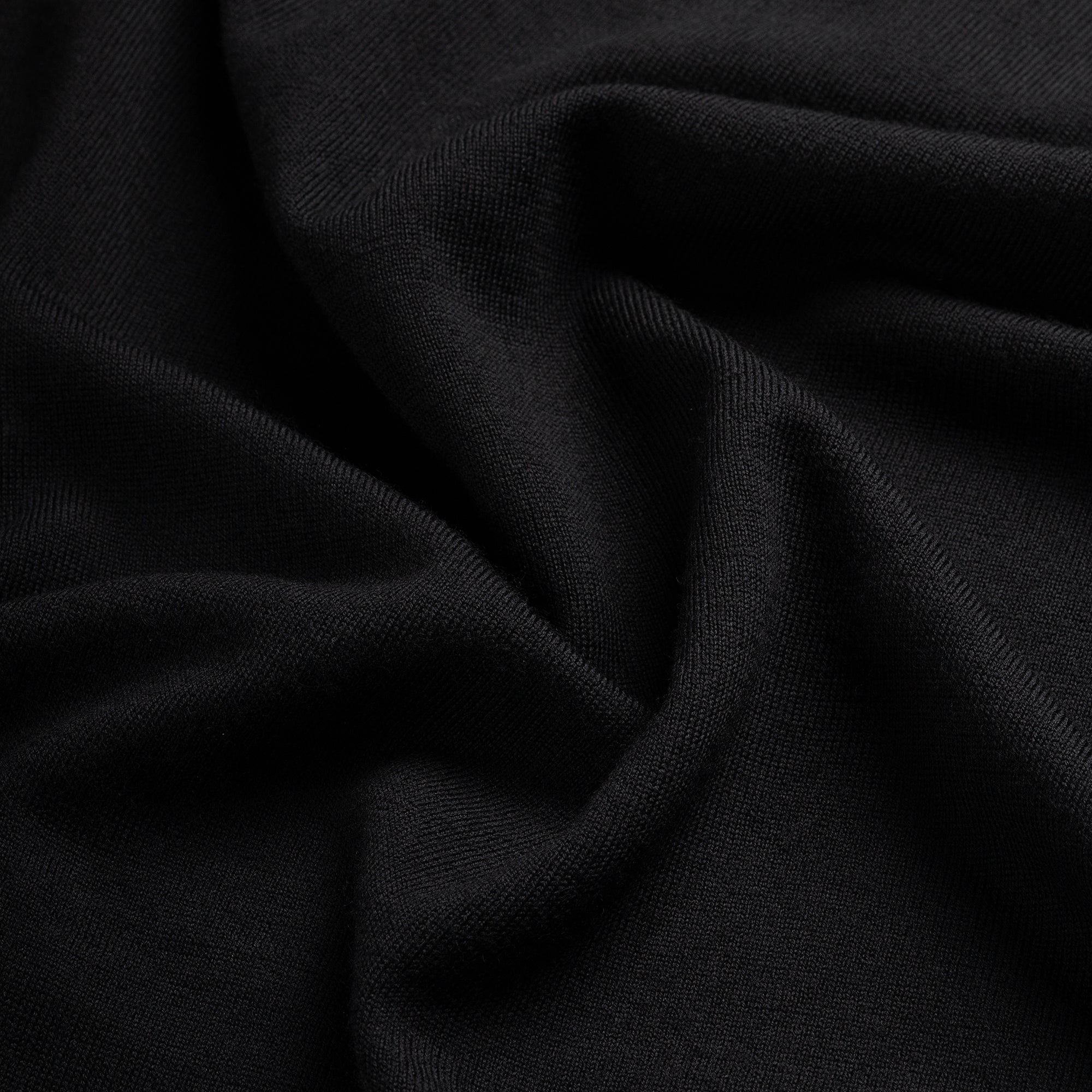 Zip Neck 100% Merino - Basalt Black