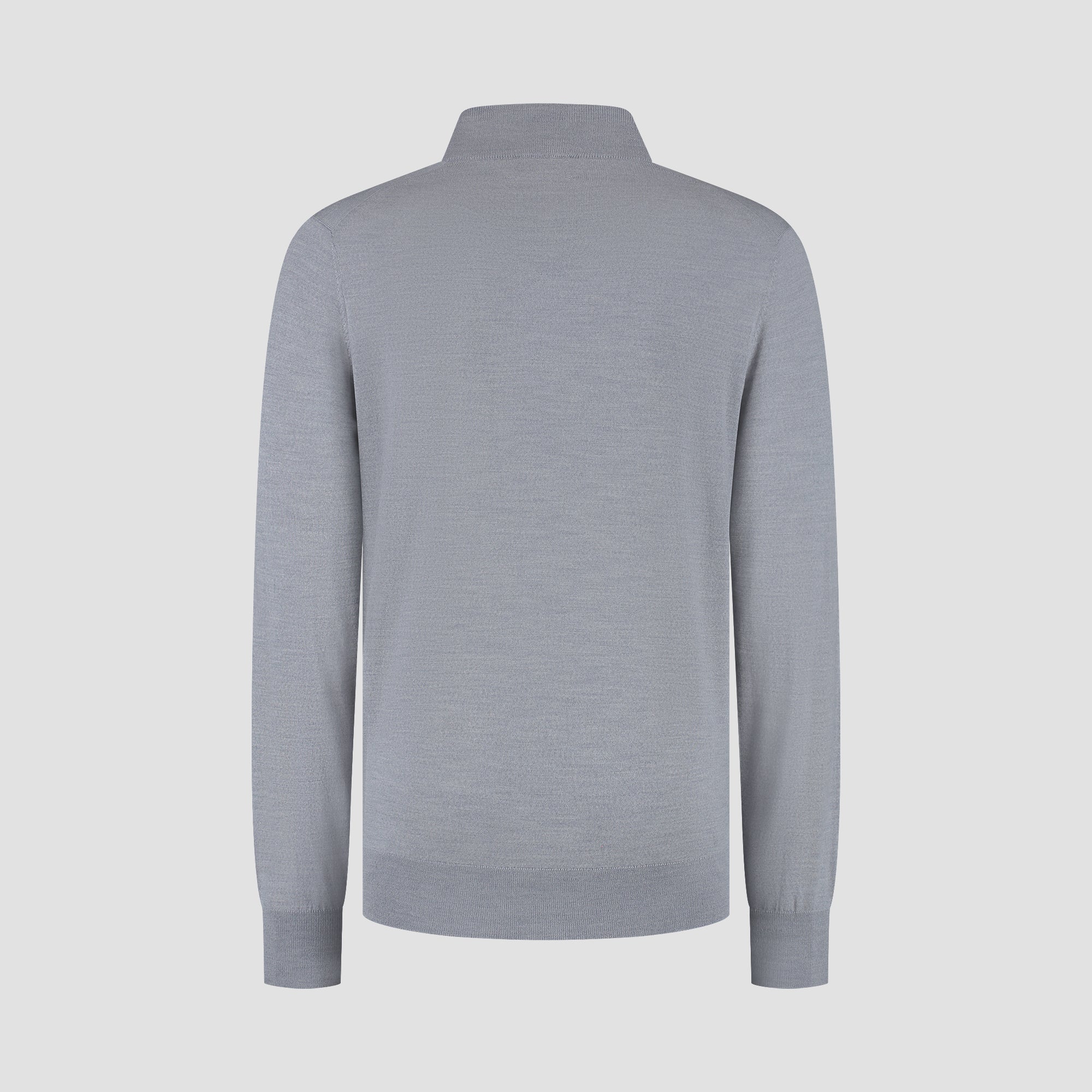 Zip Up 100% Merino - Moonstone Grey