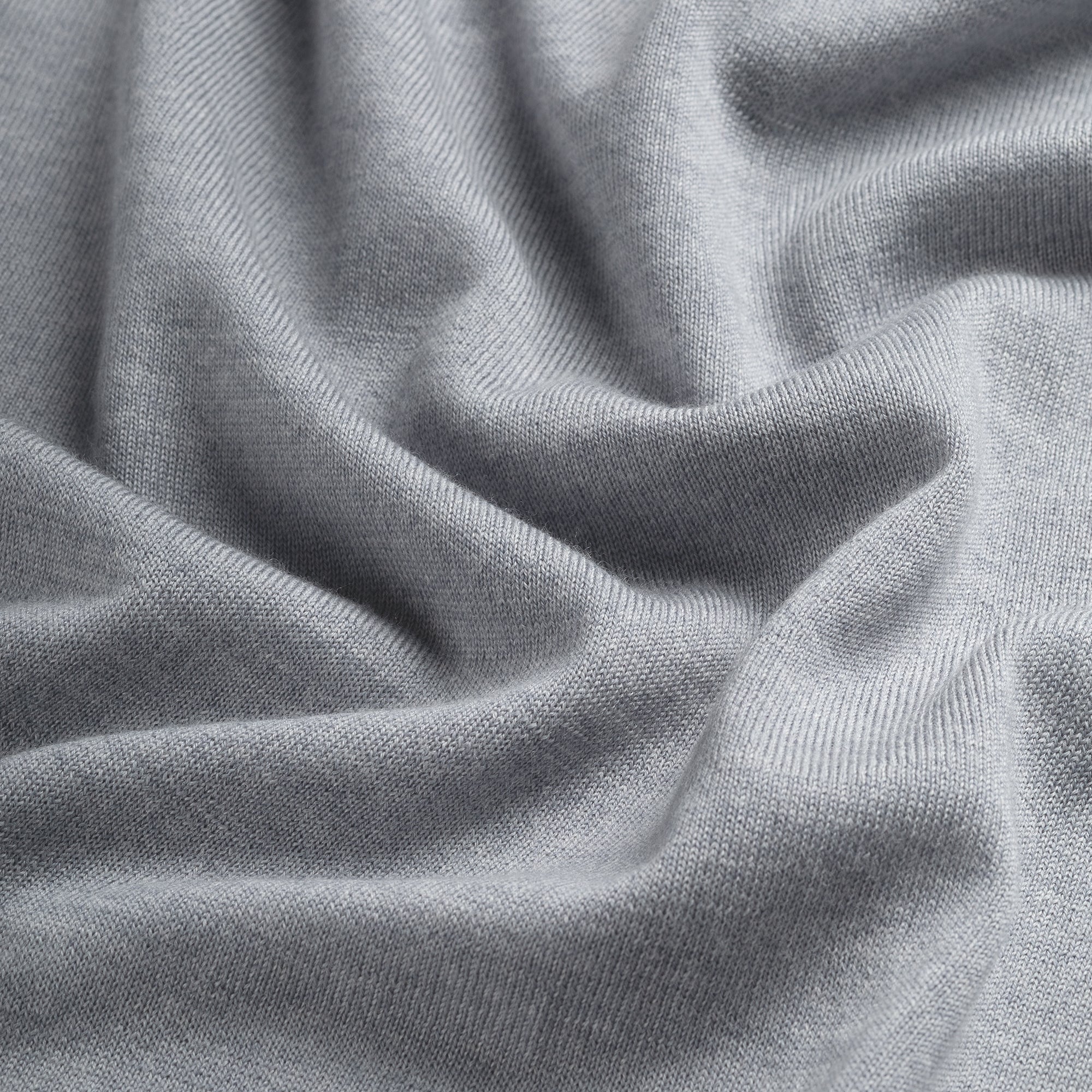 Zip Up 100% Merino - Moonstone Grey
