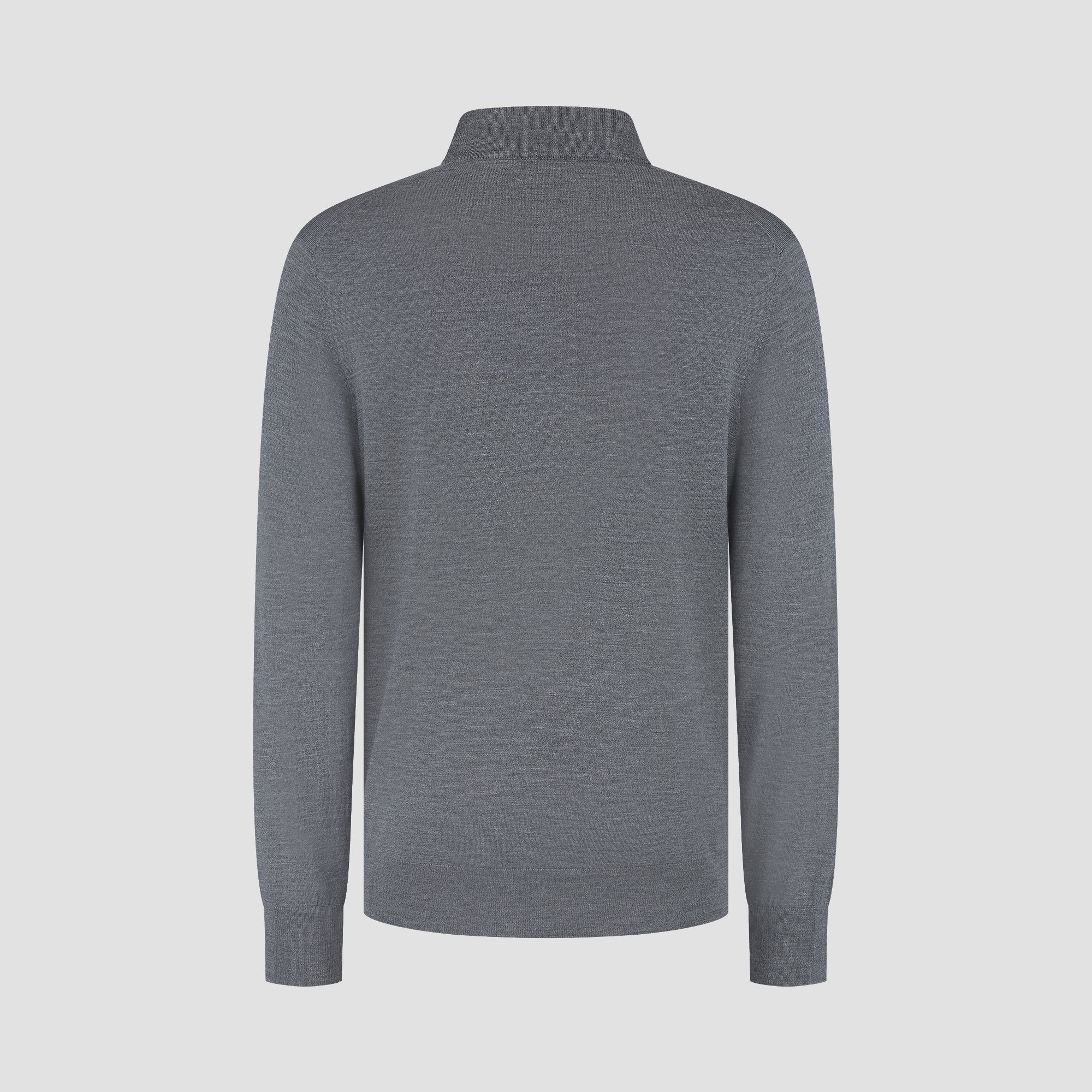 Zip Up 100% Merino - Storm Grey