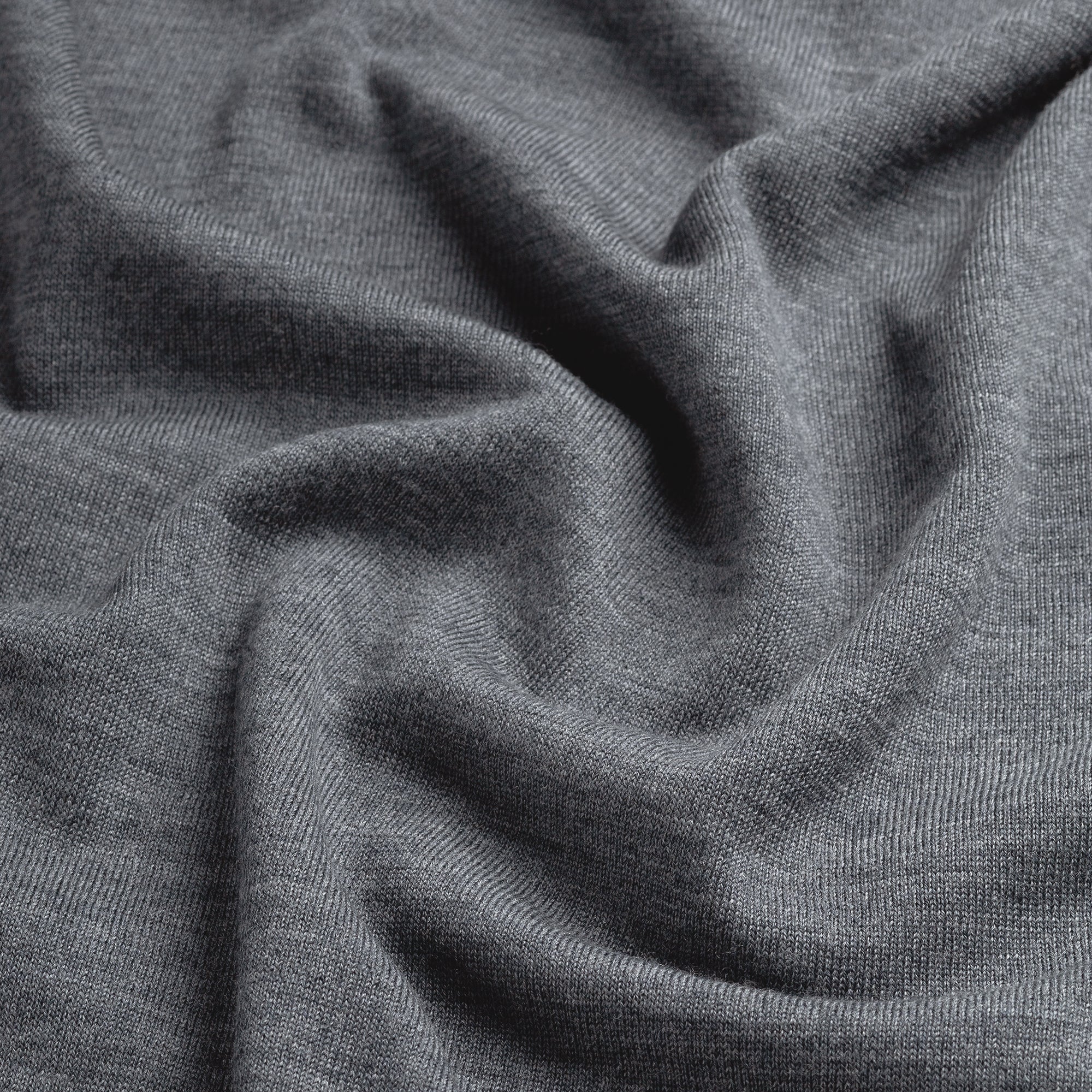 Zip Up 100% Merino - Storm Grey