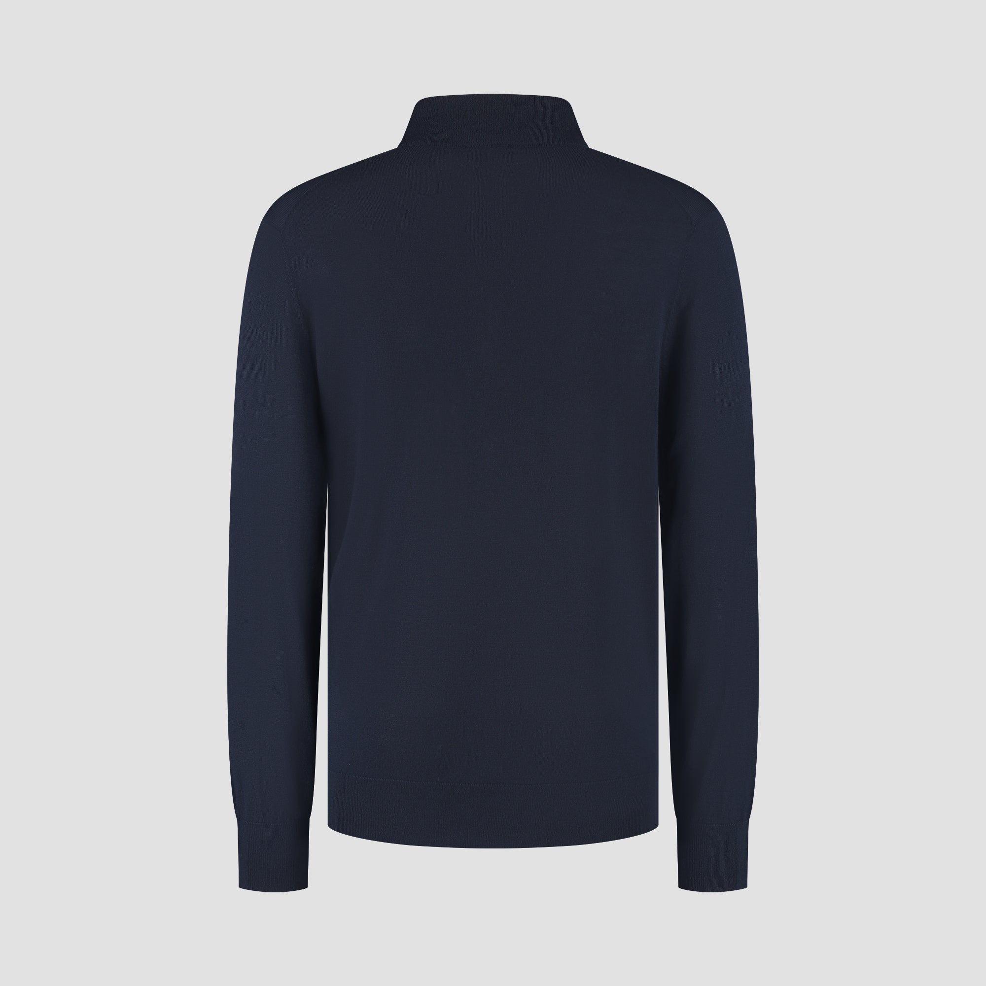 Zip Up 100% Merino- Navy Blue