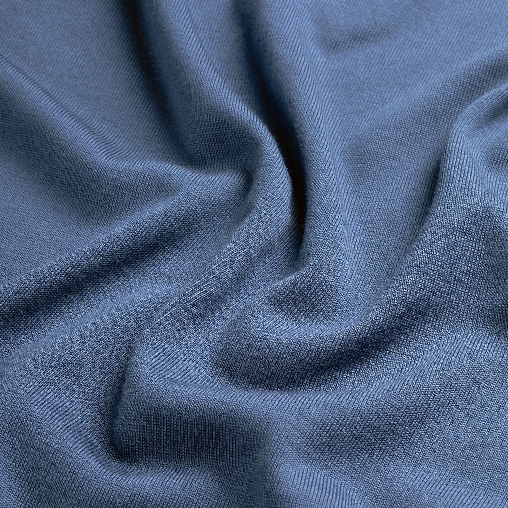 Zip Up 100% Merino - Pacific Blue