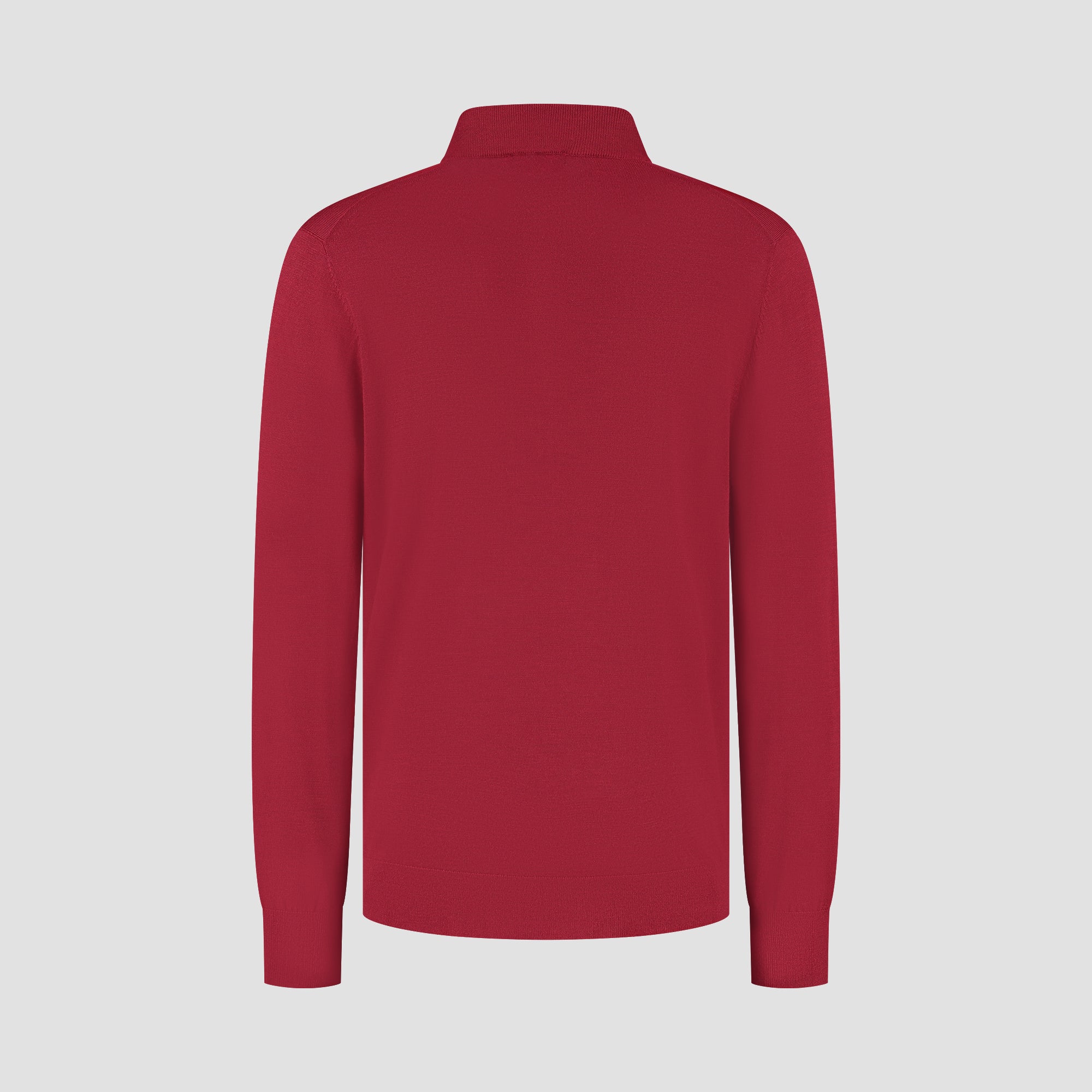 Zip Up 100% Merino - Ember Red
