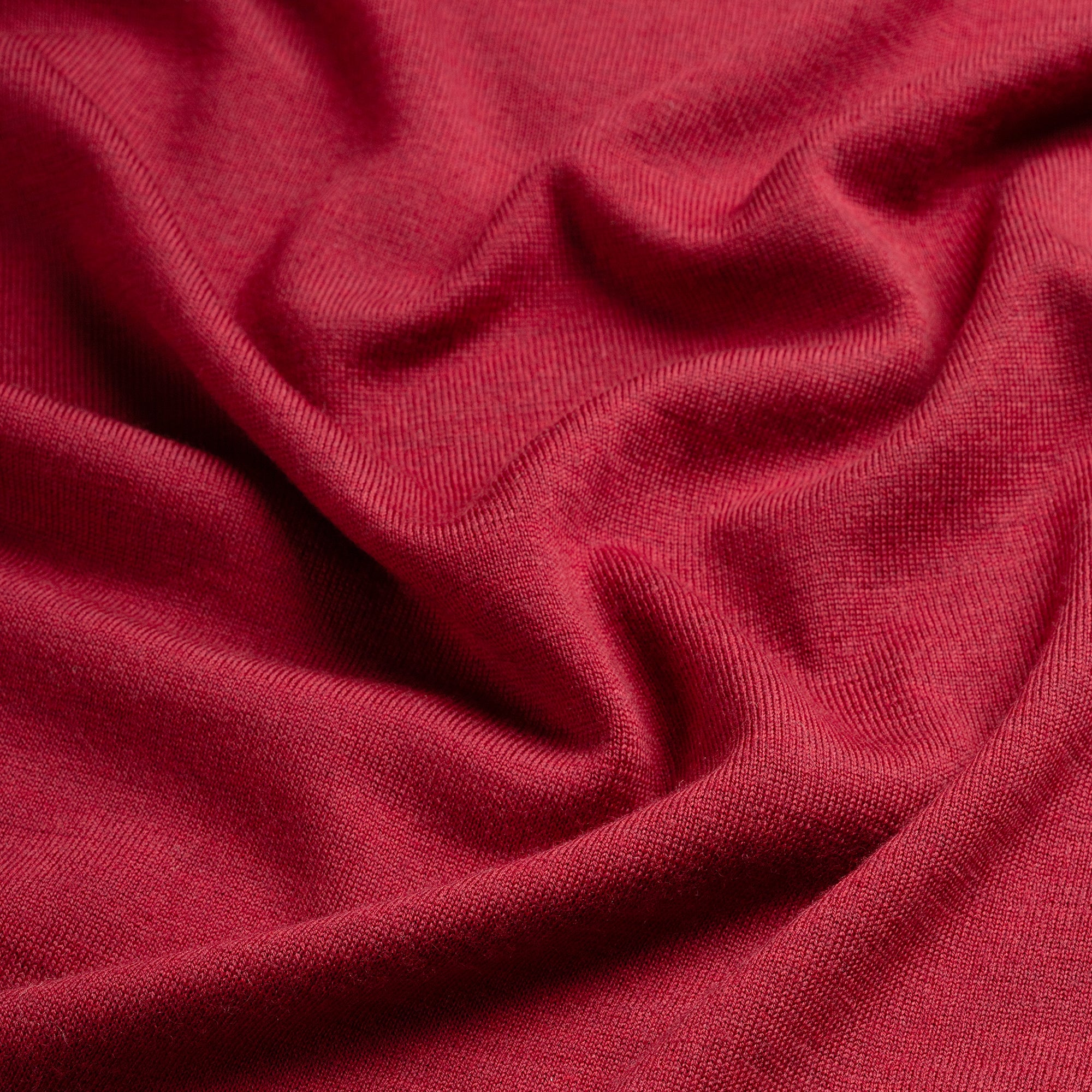 Zip Up 100% Merino - Ember Red