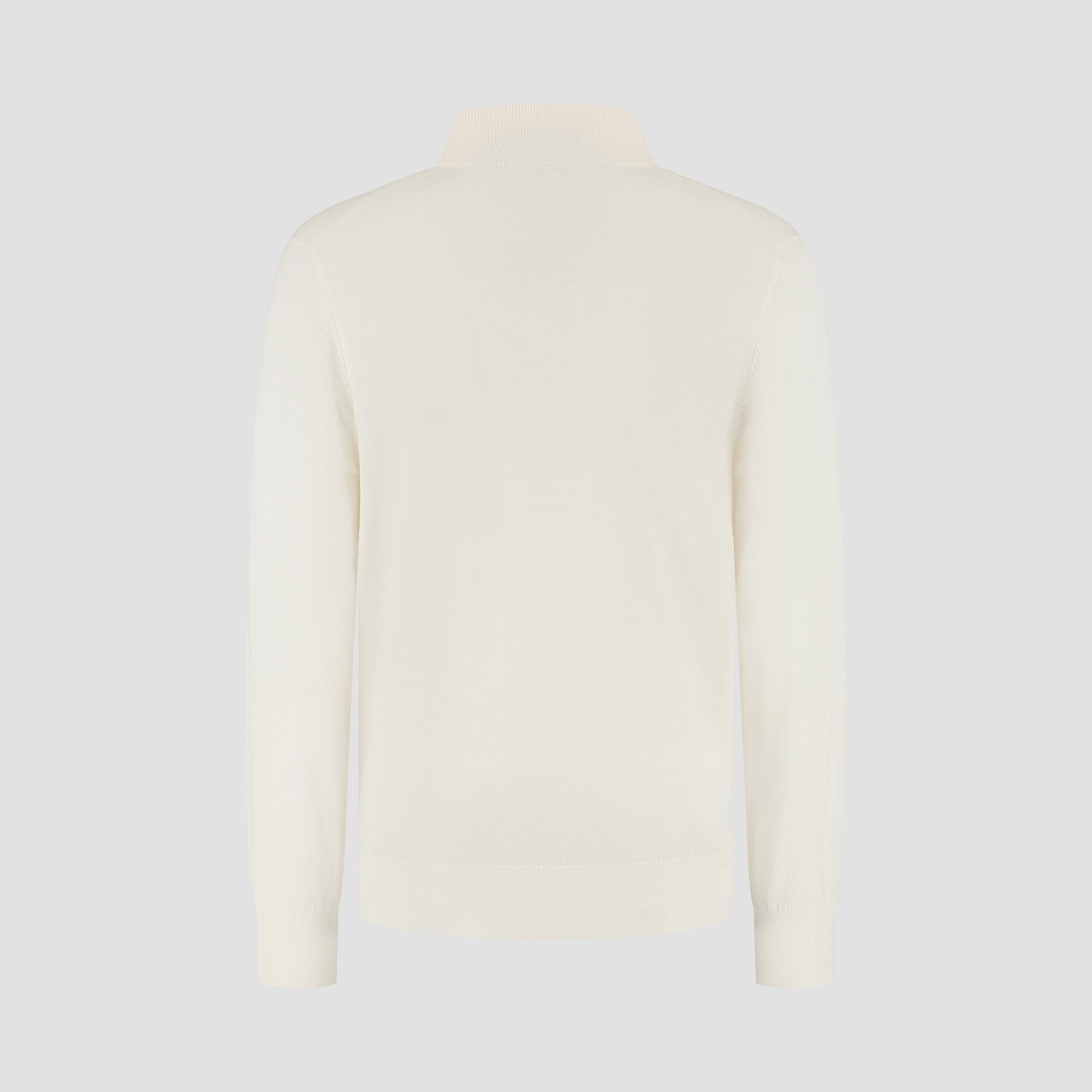 Zip Up 100% Merino - Seachell White