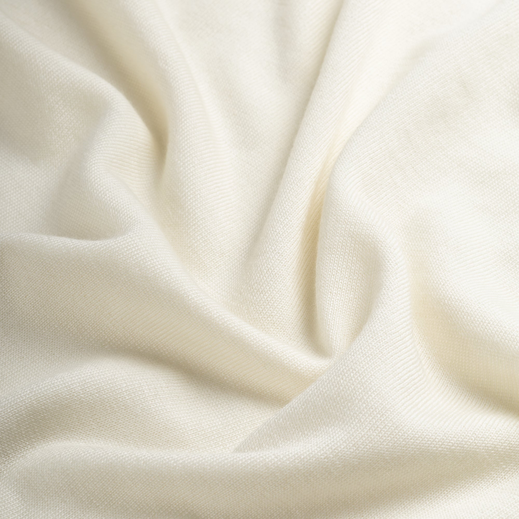 Zip Up 100% Merino - Seachell White