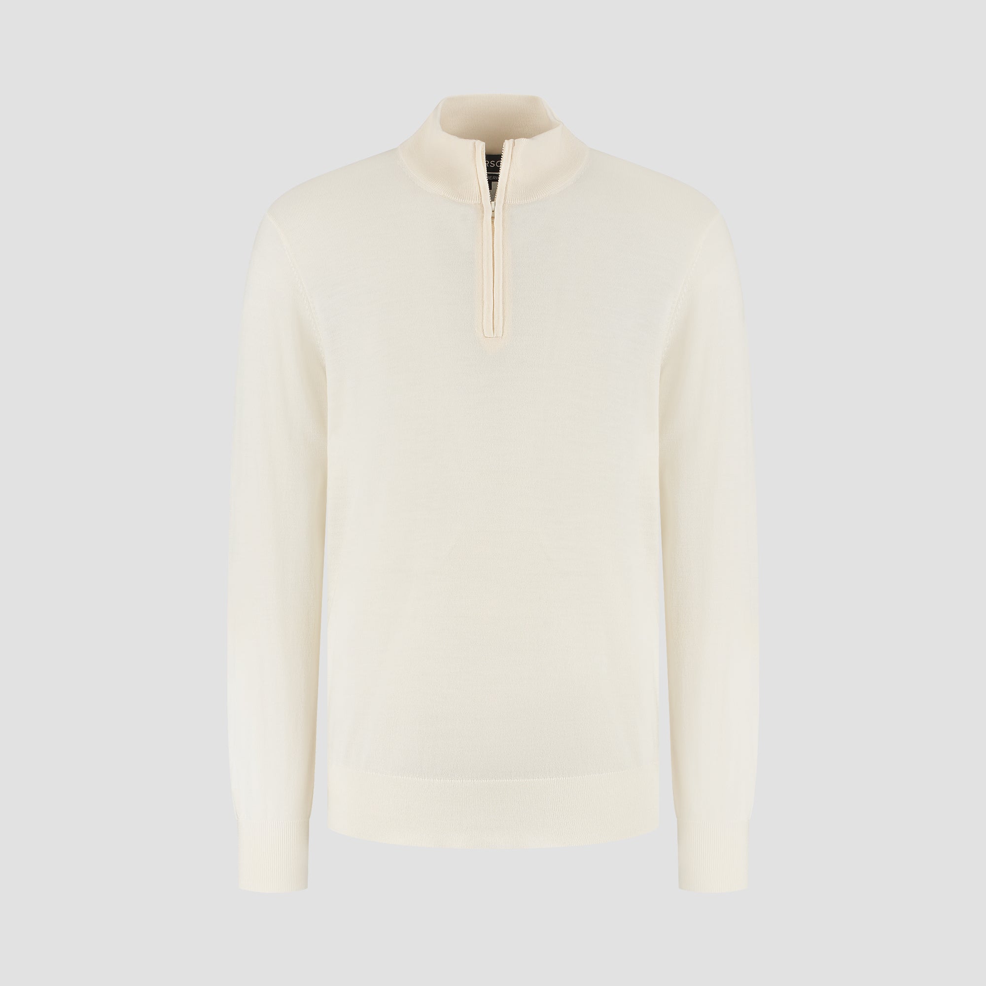 Zip Up 100% Merino - Seachell White