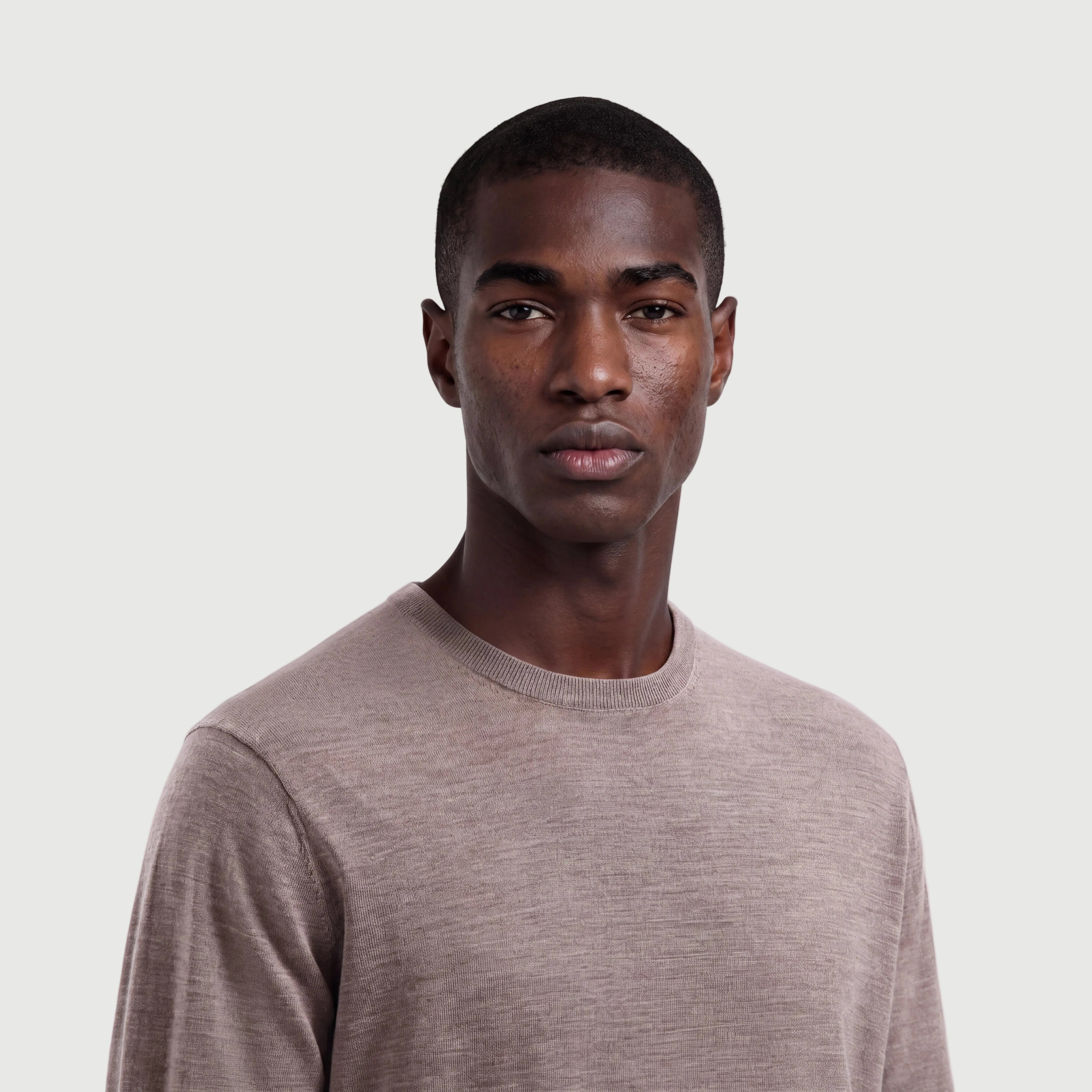 Crew Neck Oak Brown