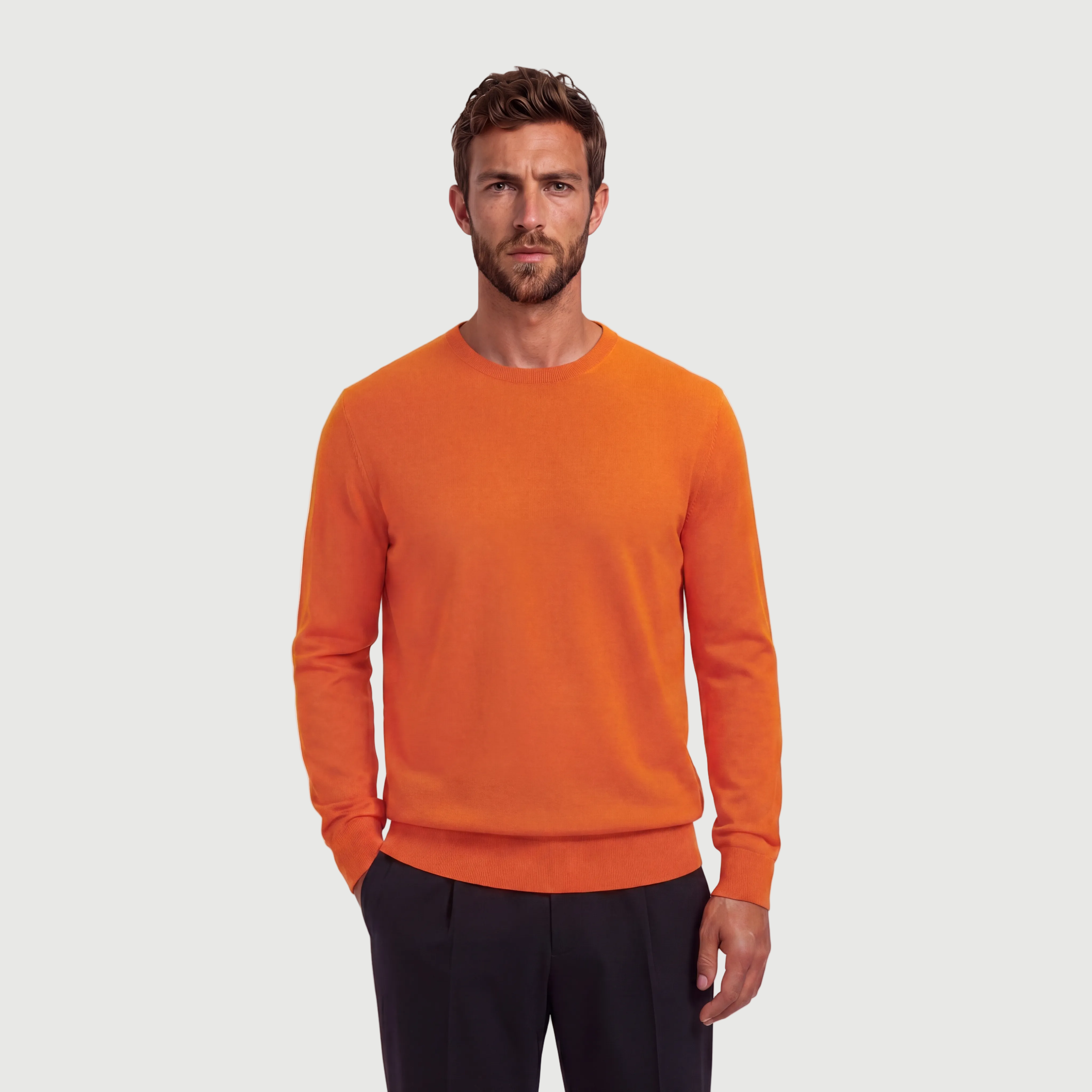 Crew Neck Curcuma Orange