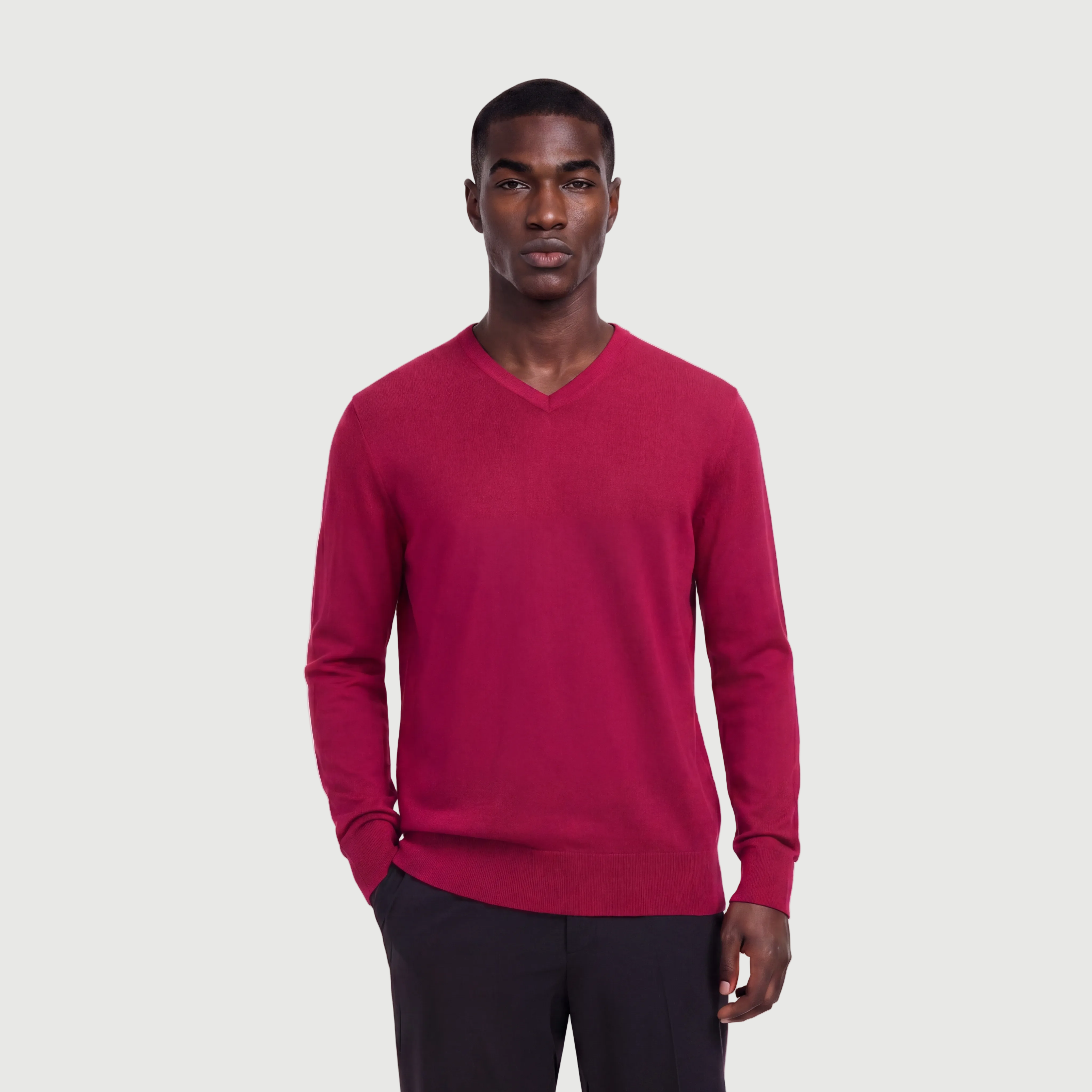 V Neck Ember Red
