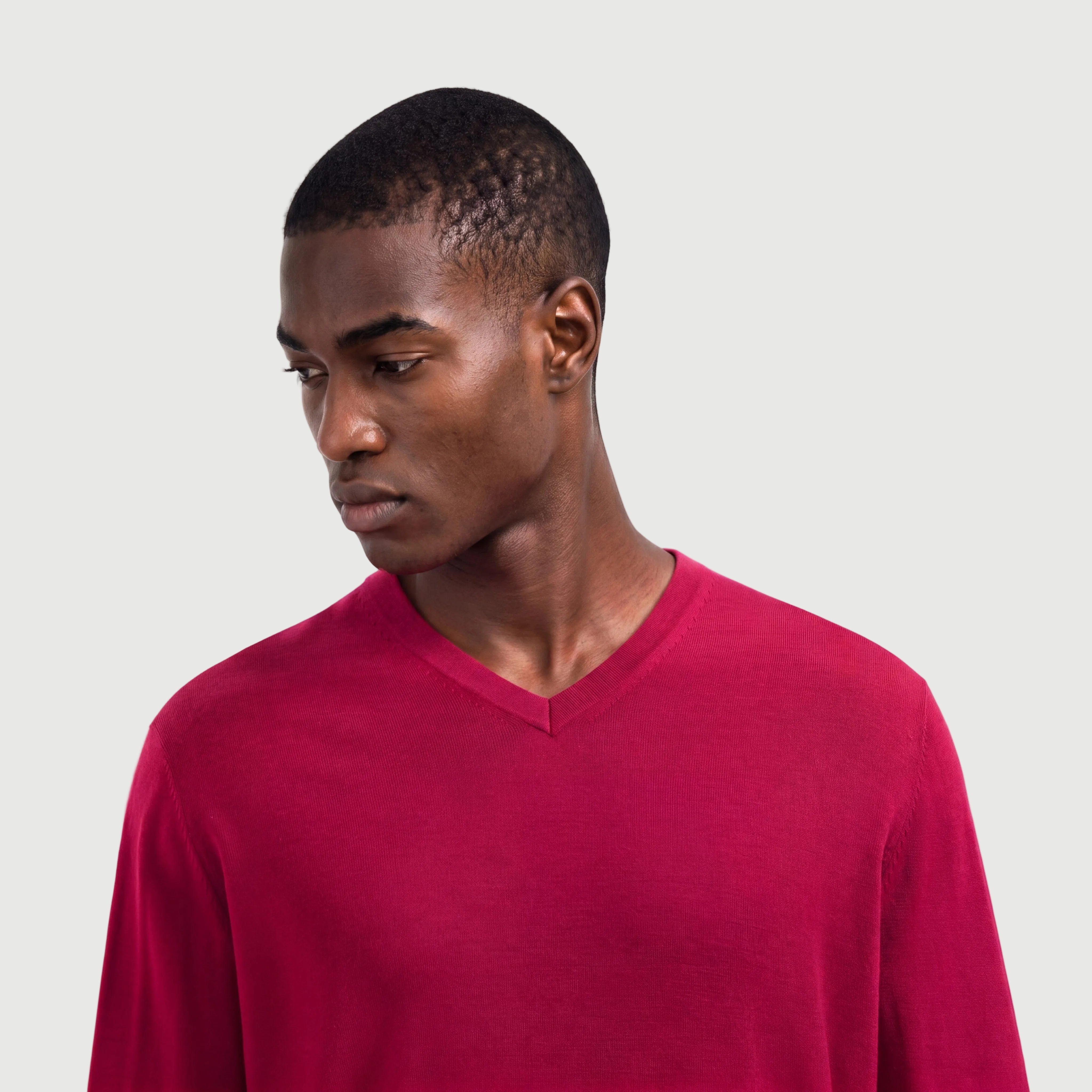 V Neck Ember Red