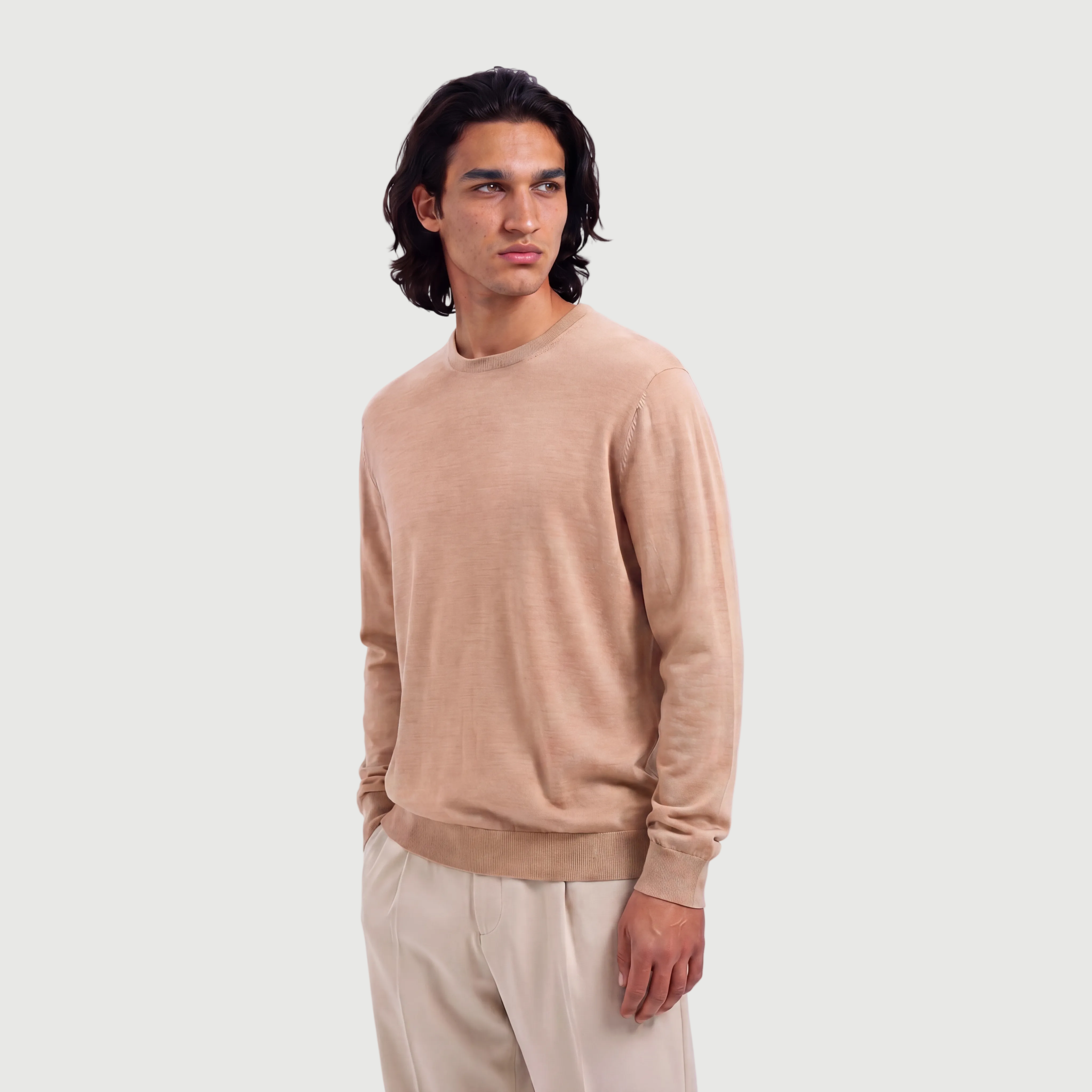 Crew Neck Sahara Sand