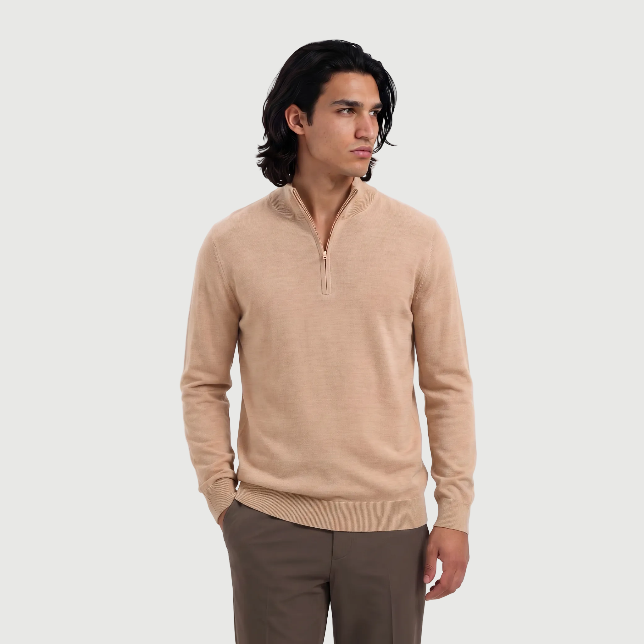 Zip Up Sahara Sand
