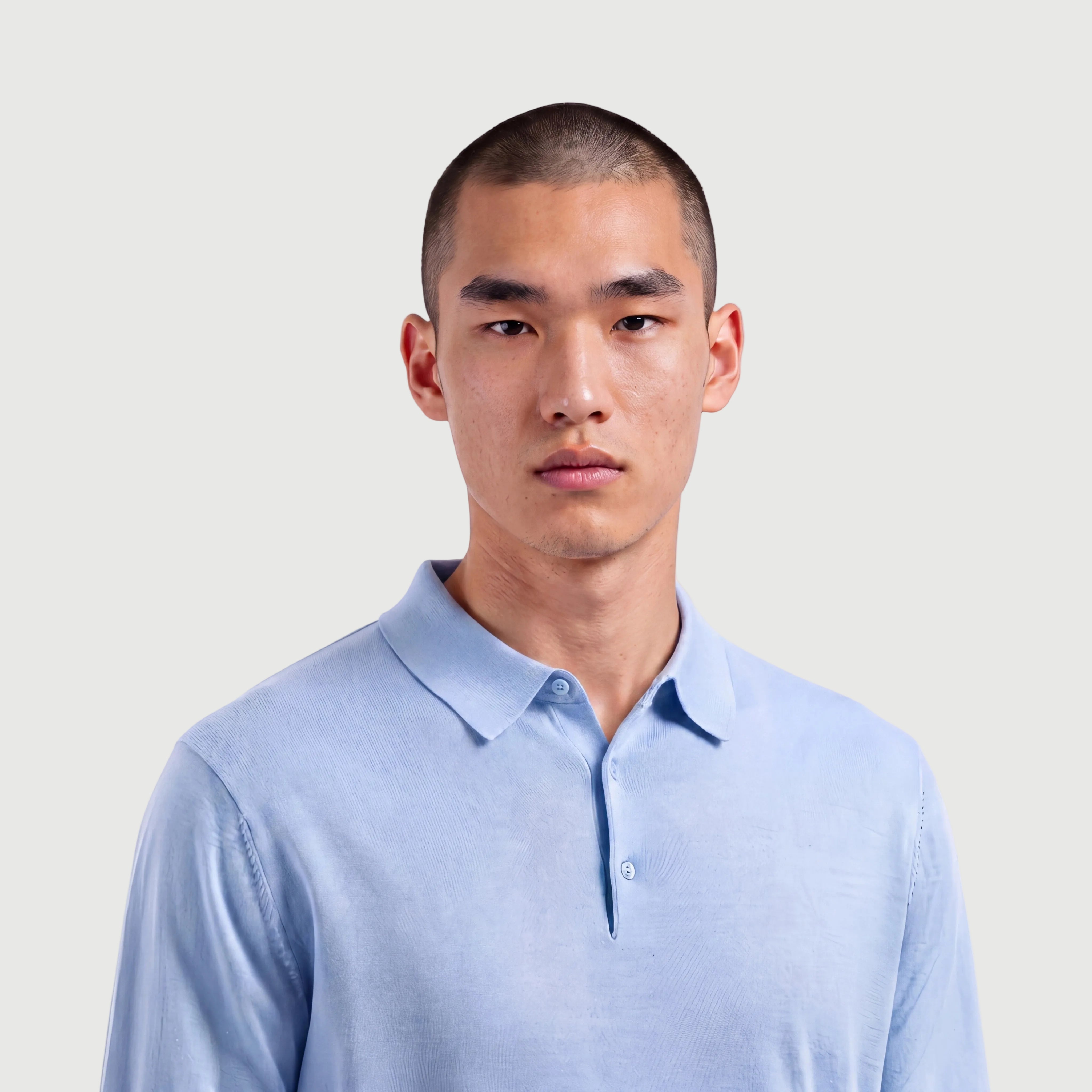Polo Long Sleeve Alpine Blue