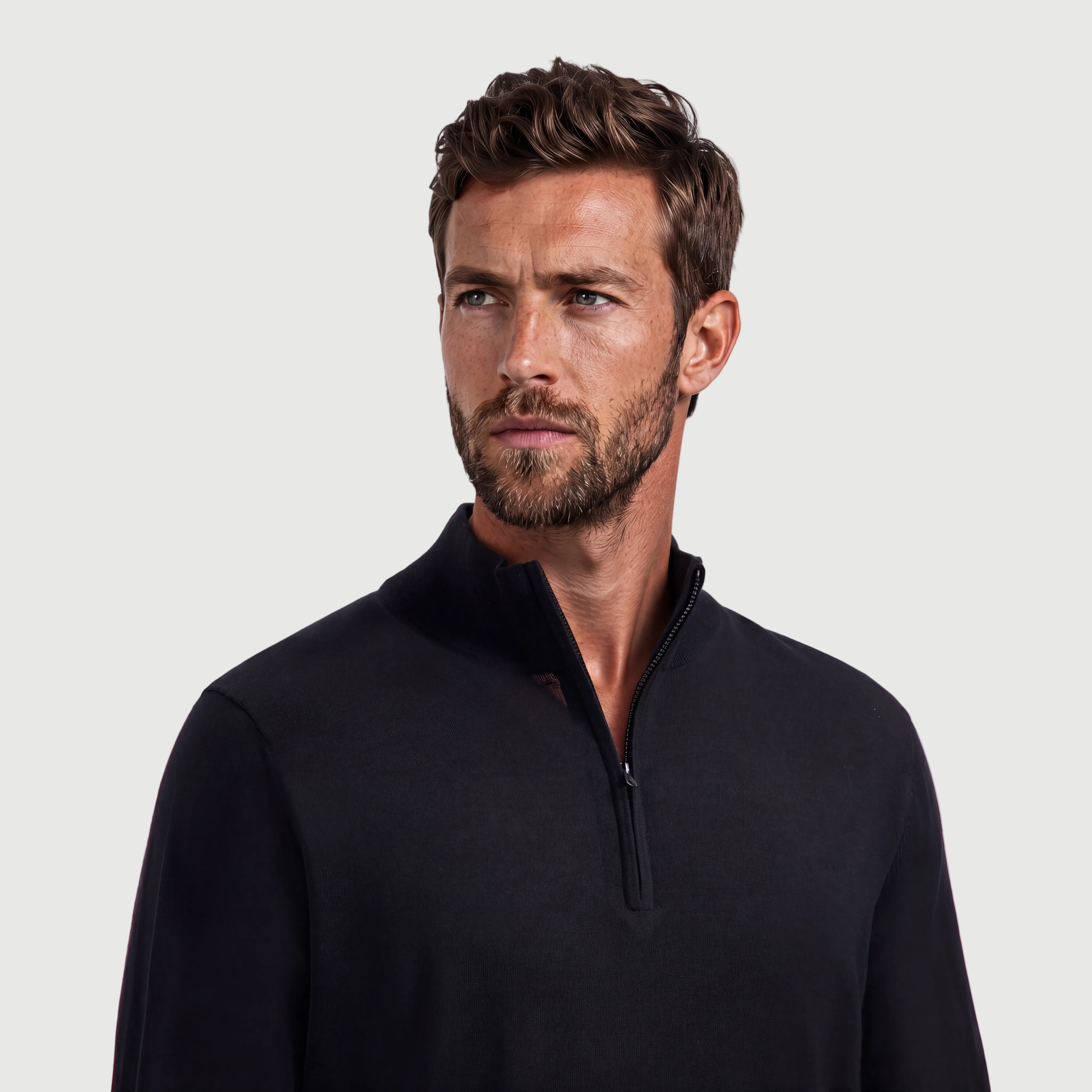 Zip Neck Basalt Black