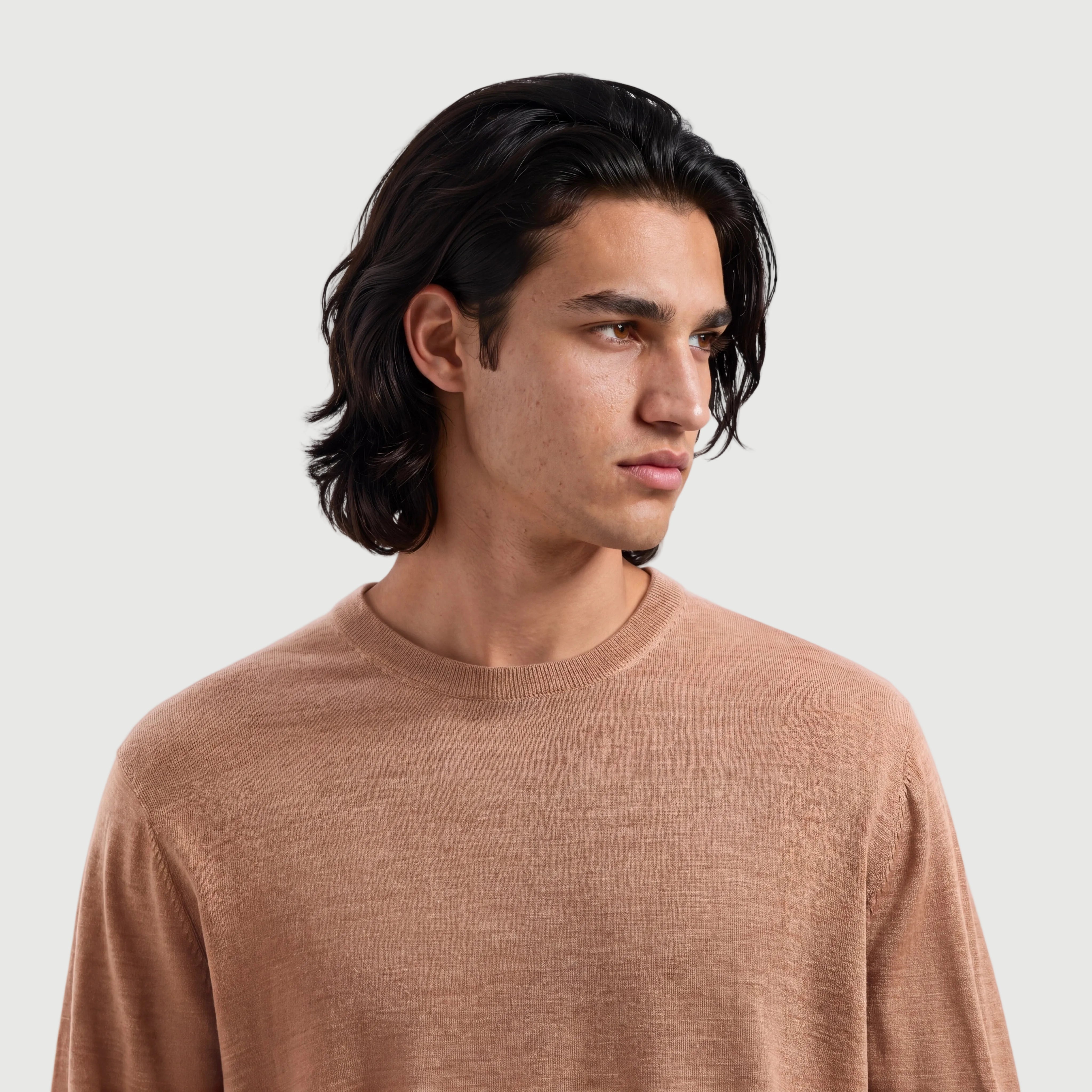 Crew Neck Tuscan Camel