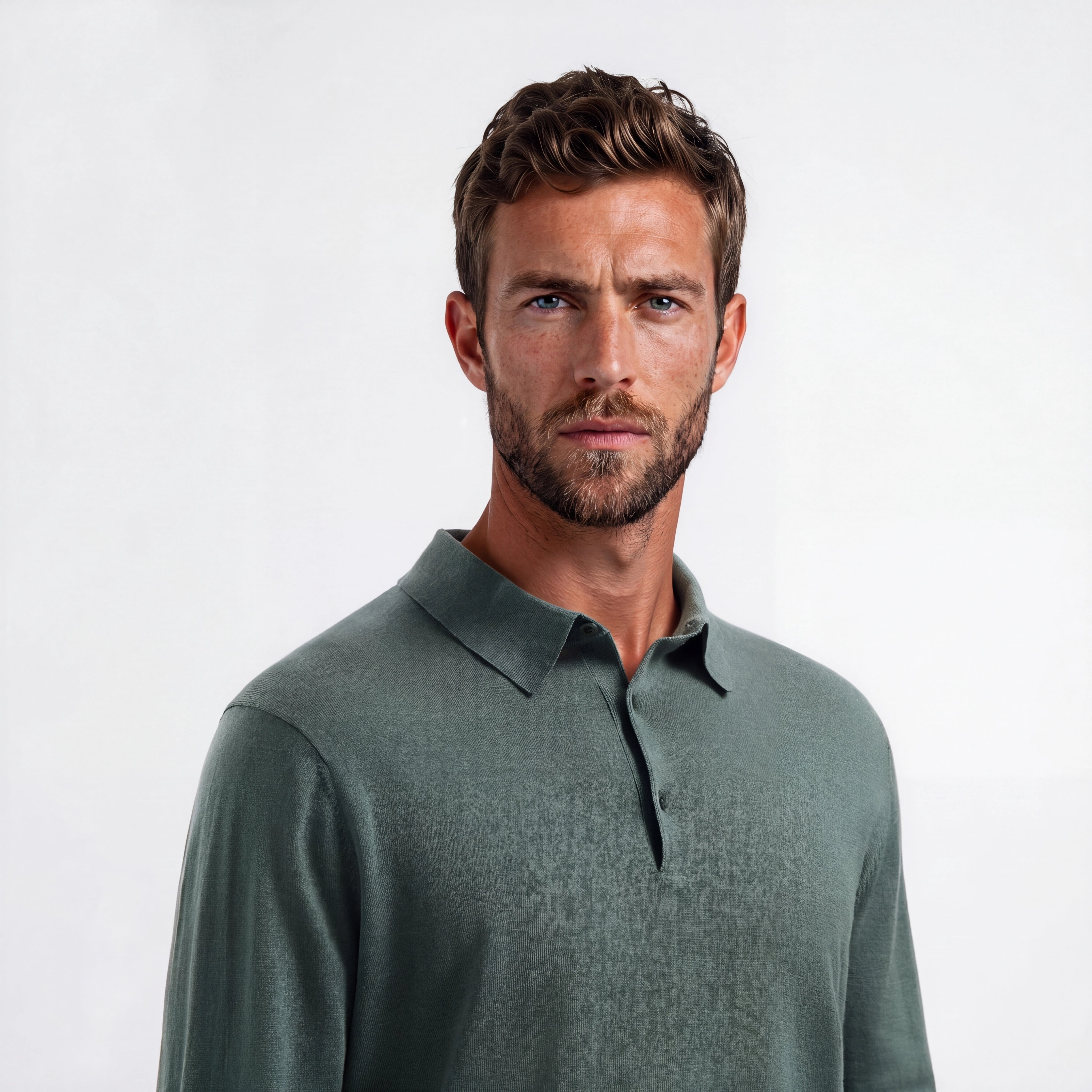 Polo Long Sleeve Fernstone green