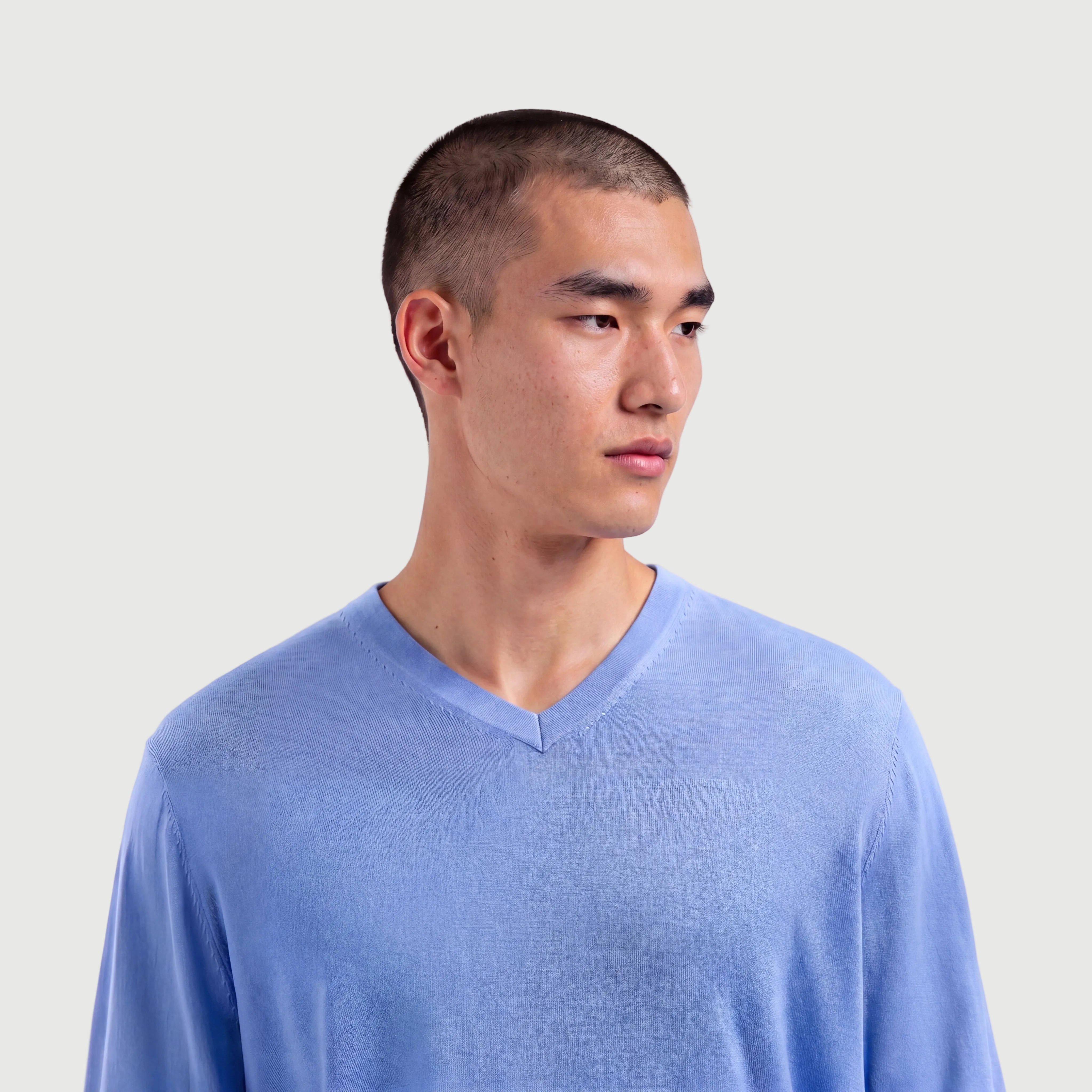 V Neck Amalfi Blue