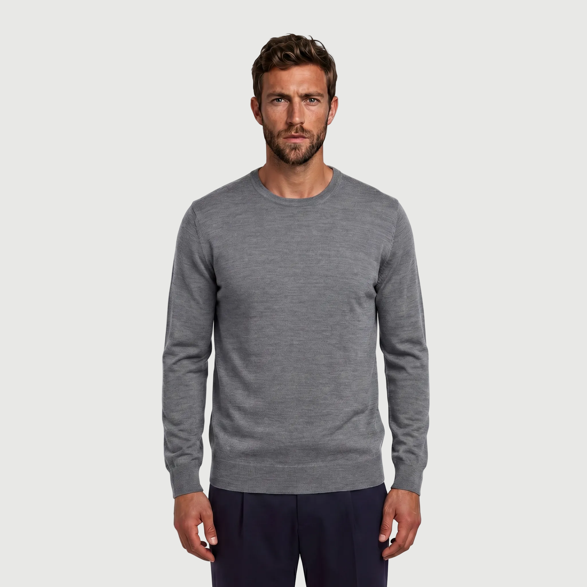 Crew Neck Storm Grey