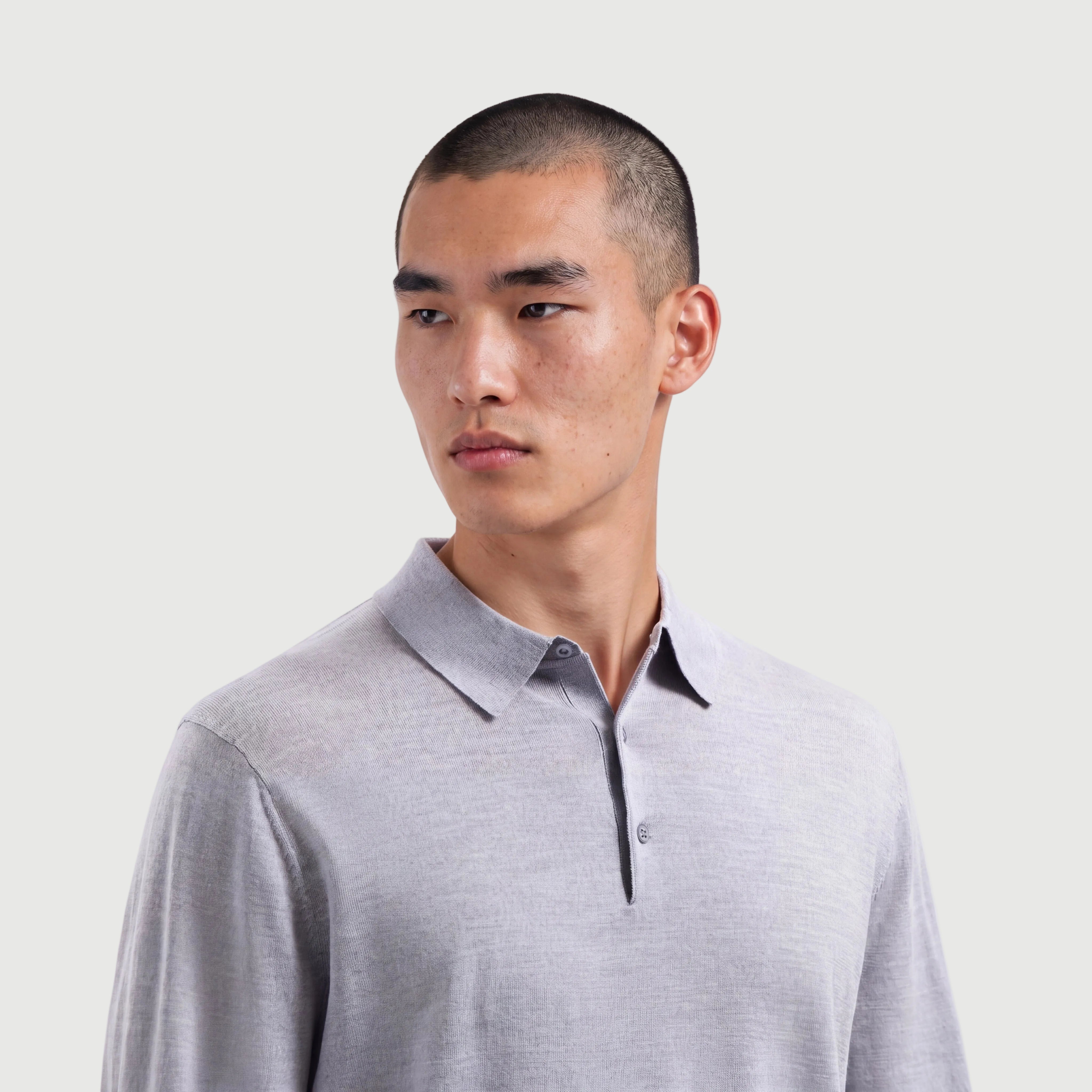 Polo Long Sleeve Moonstone Grey