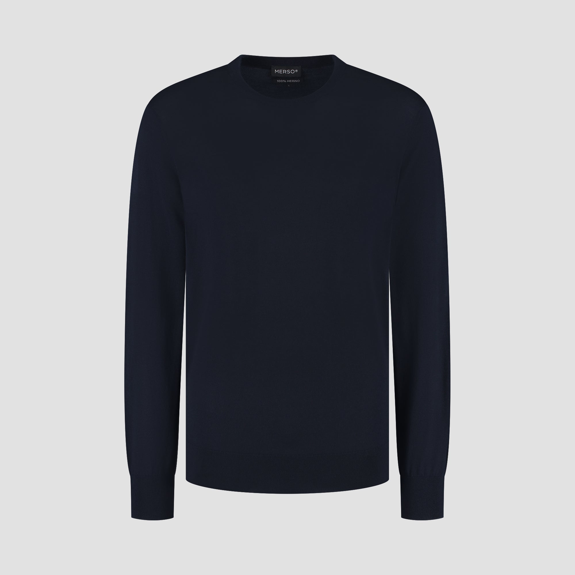 Crew Neck 100% Merino - Navy Blue