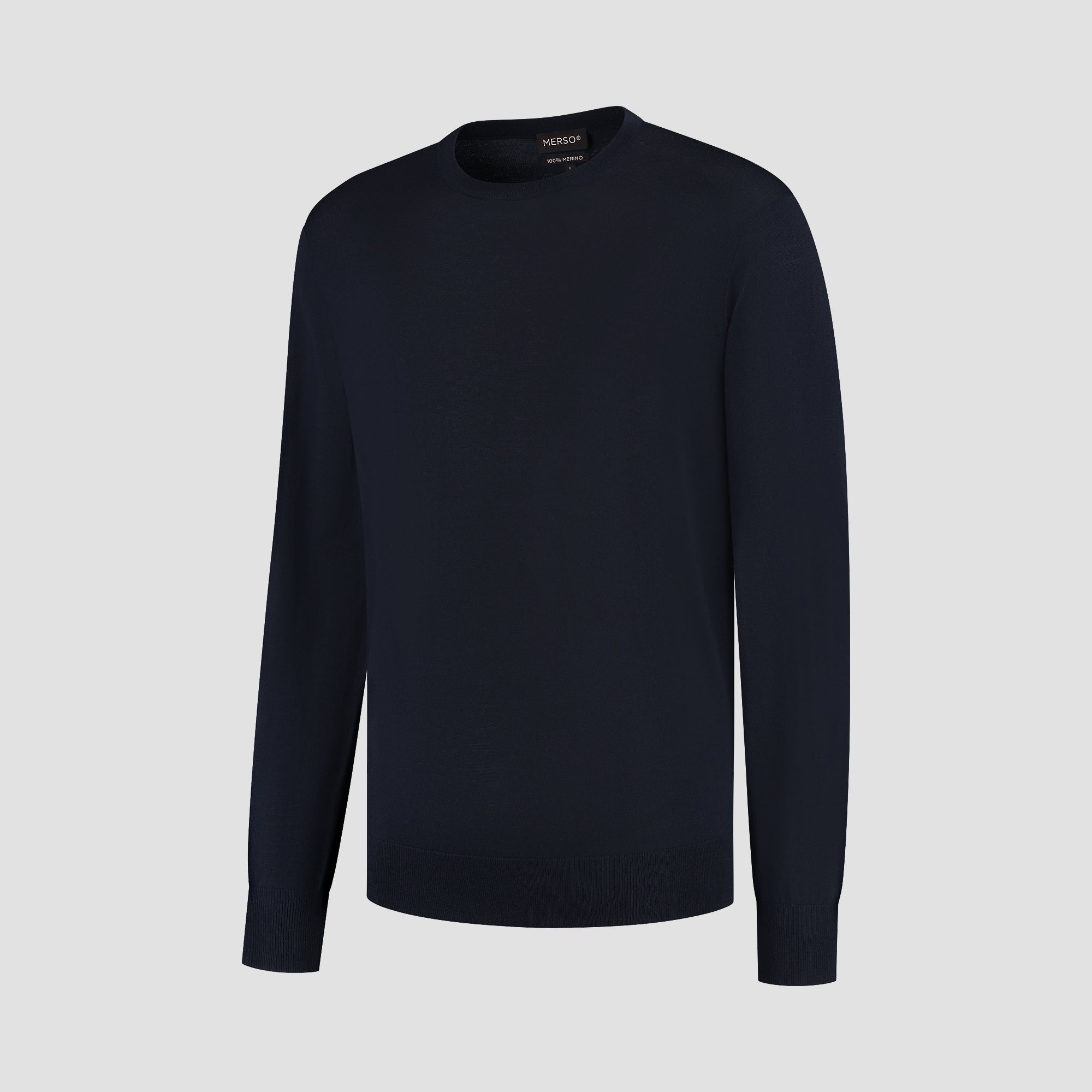 Crew Neck 100% Merino - Navy Blue